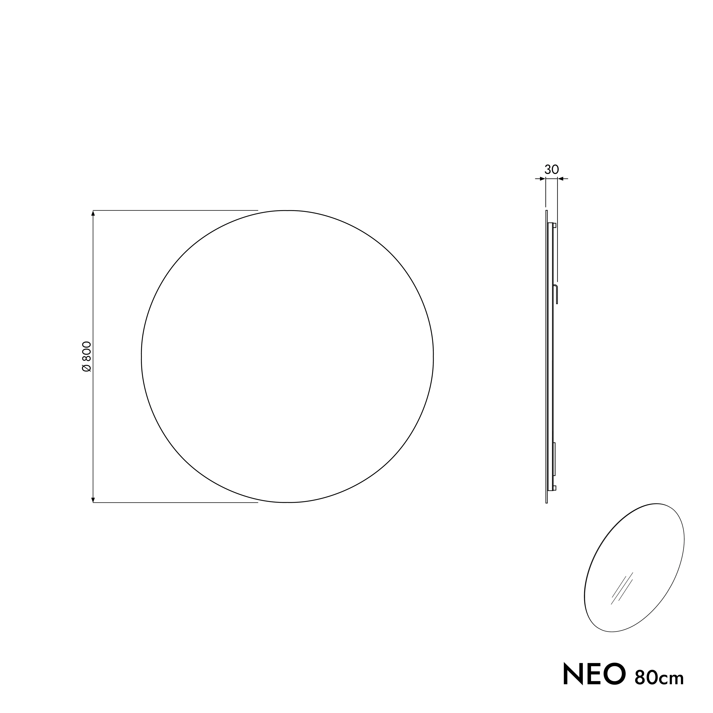 Lustro łazienkowe NEO okrągłe - Image 16