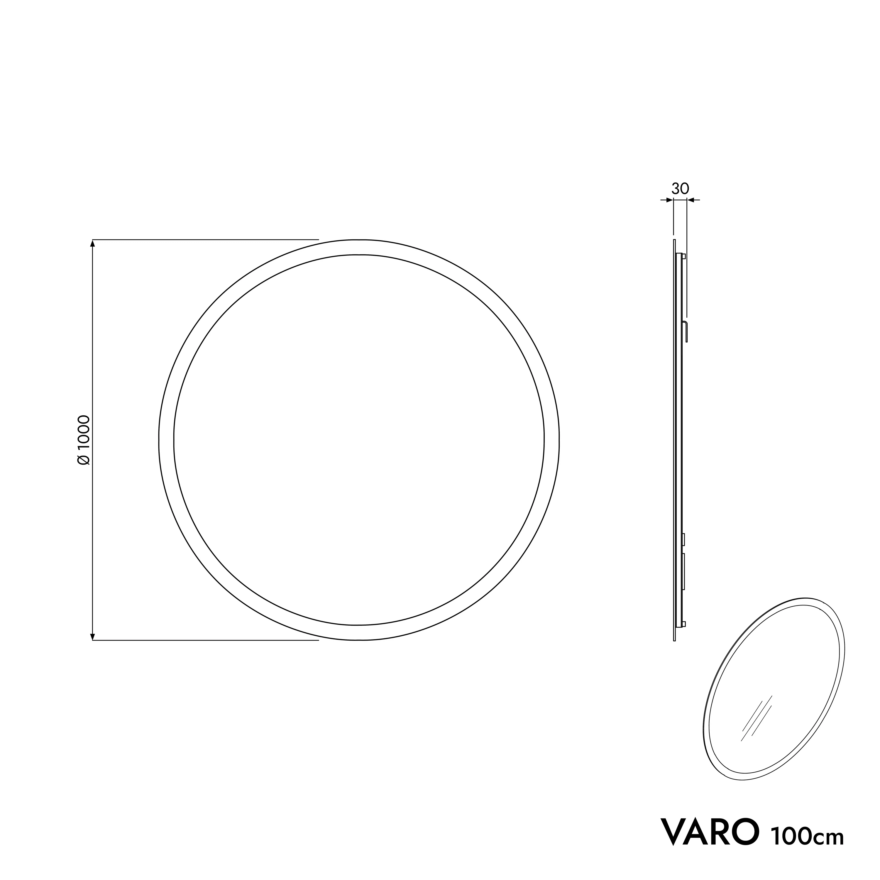 Lustro łazienkowe VARO okrągłe - Image 17