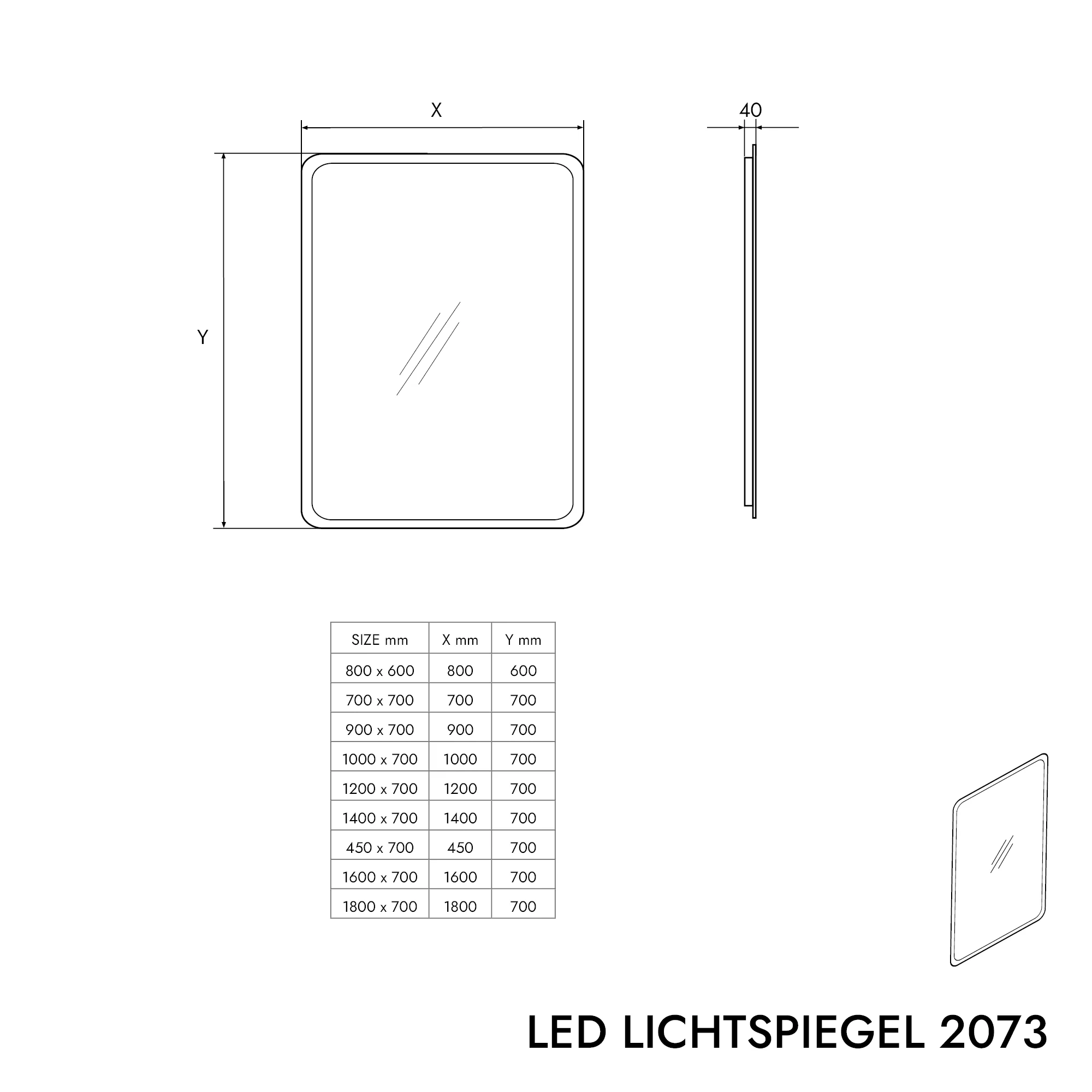 Lustro łazienkowe LED 2073 - Image 37