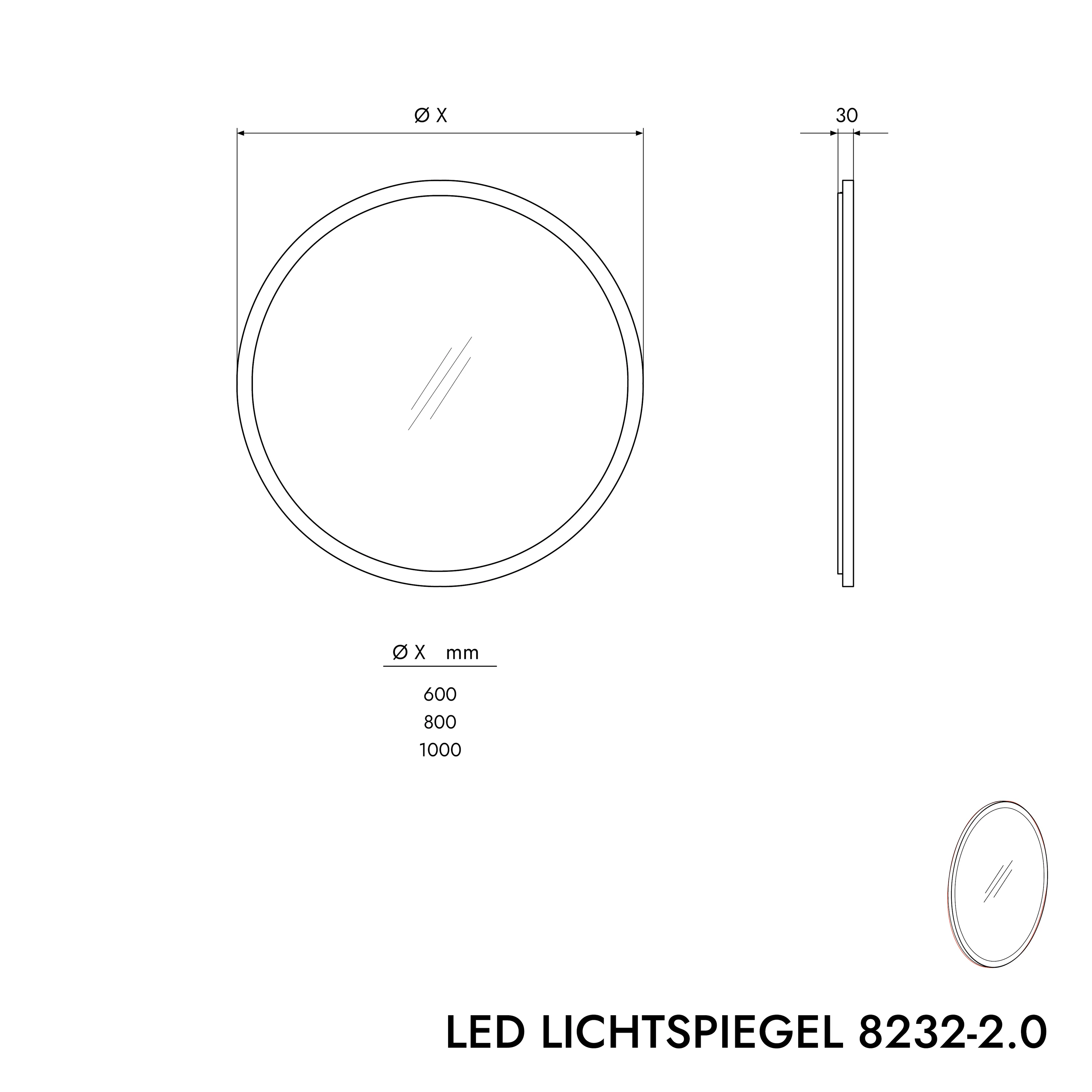 Lustro LED 8232-2.0 Okrągłe - Image 16