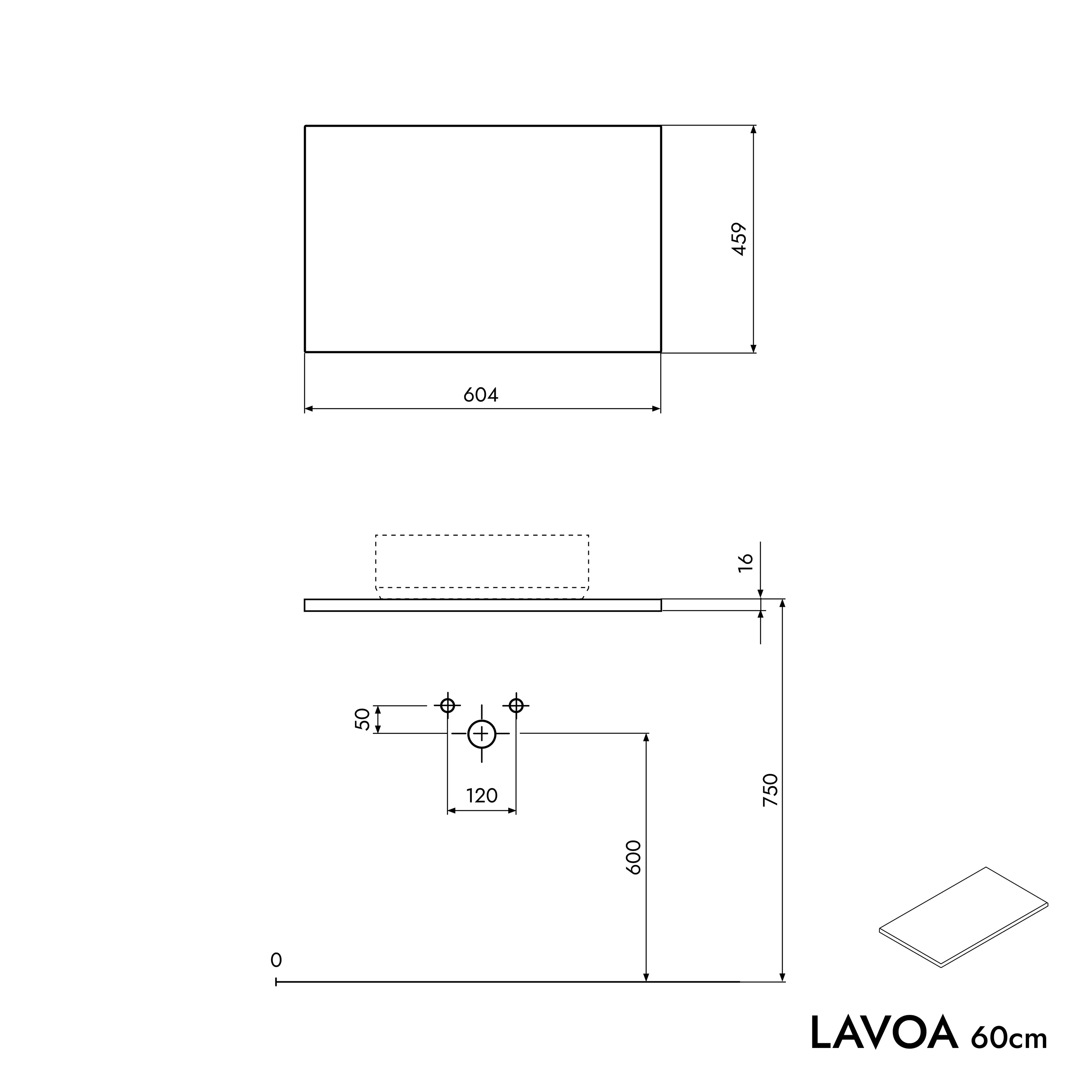 Meble łazienkowe szafka pod umywalkę nablatową LAVOA 60 cm - Image 67