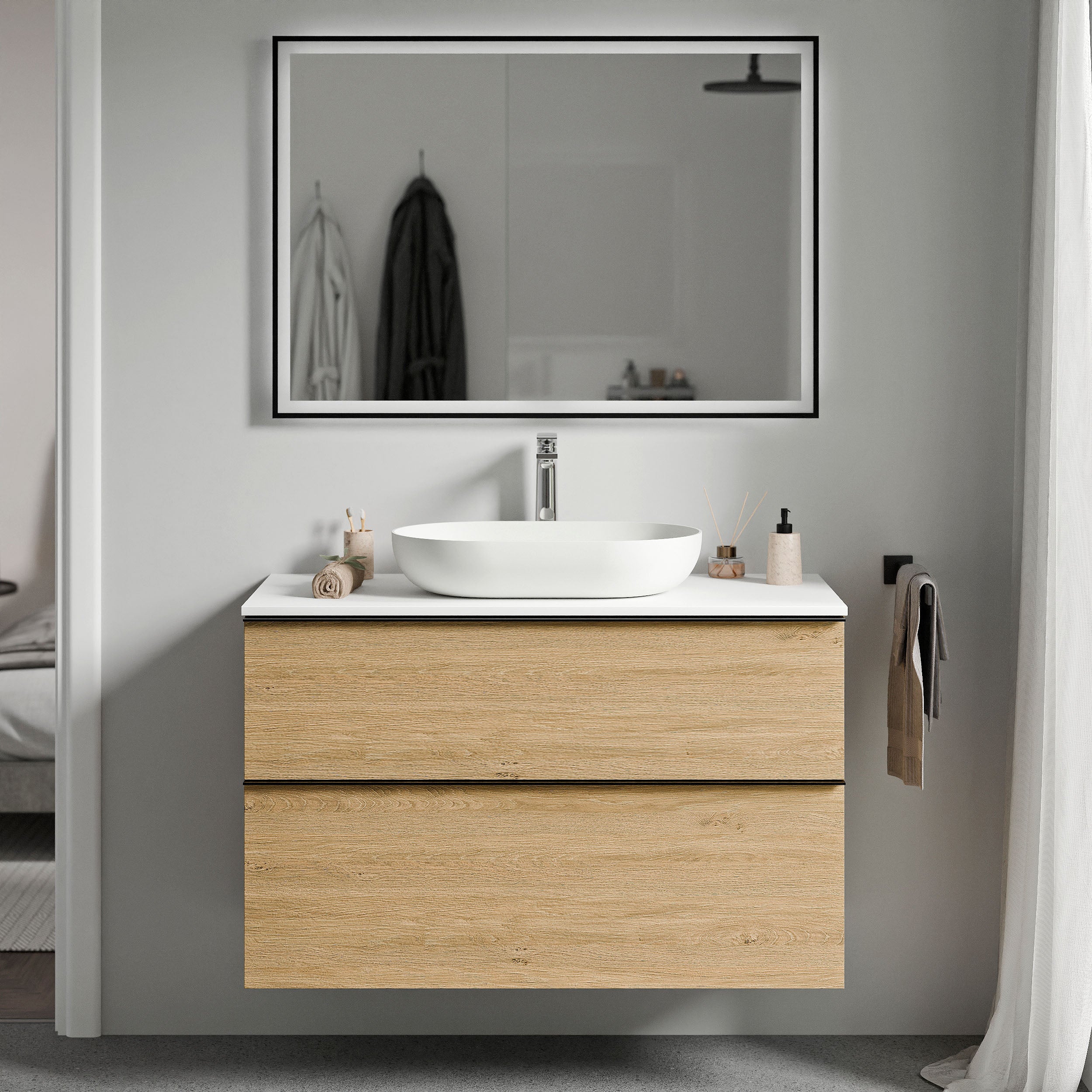 Meble łazienkowe szafka pod umywalkę nablatową LAVOA 80 cm - Image 19
