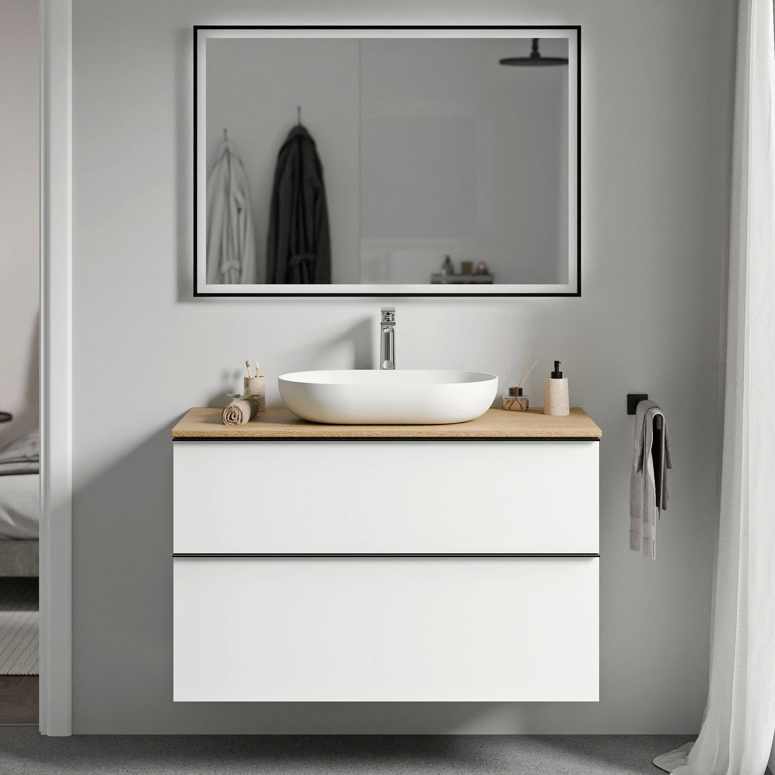 Meble łazienkowe szafka pod umywalkę nablatową LAVOA 80 cm - Image 43
