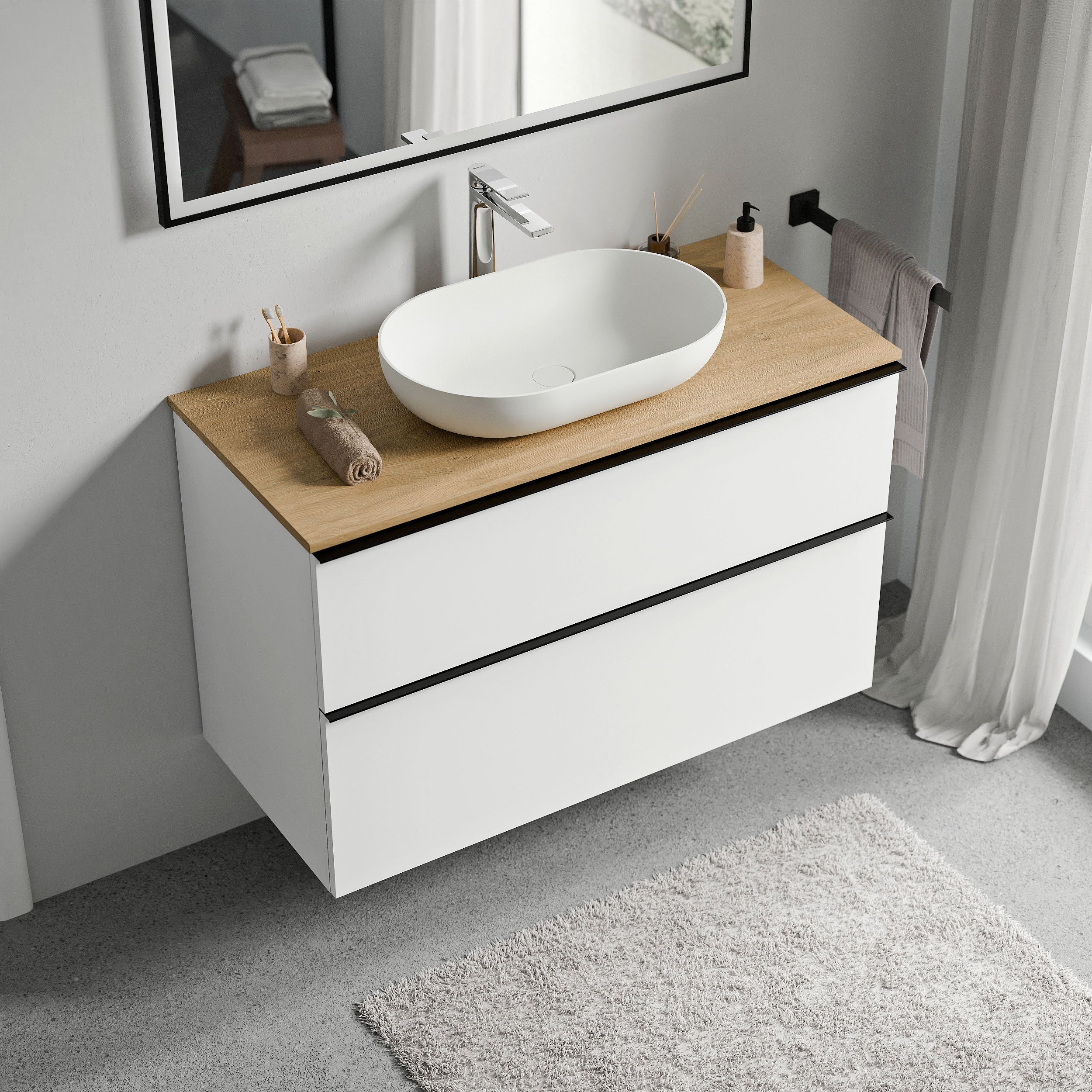 Meble łazienkowe szafka pod umywalkę nablatową LAVOA 80 cm - Image 44