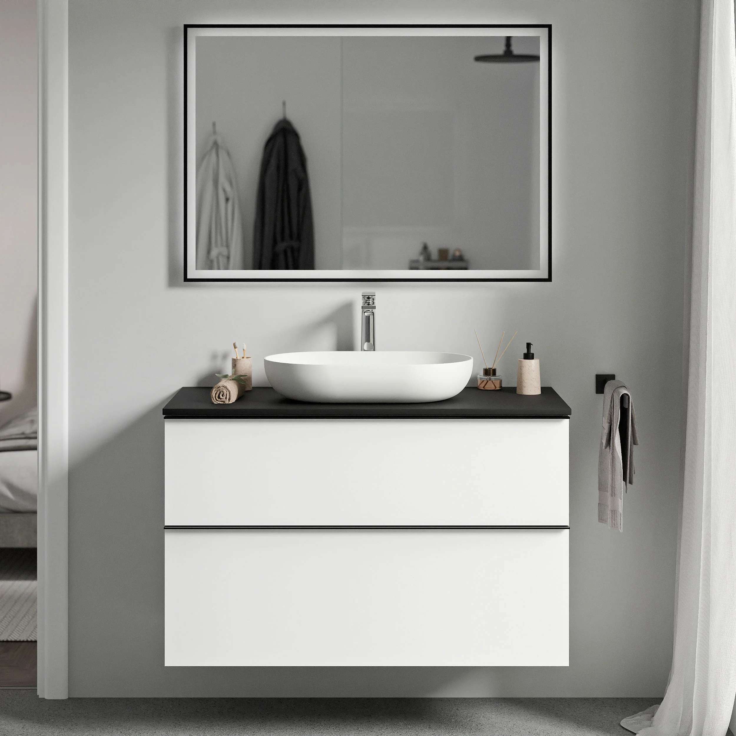Meble łazienkowe szafka pod umywalkę nablatową LAVOA 80 cm - Image 47