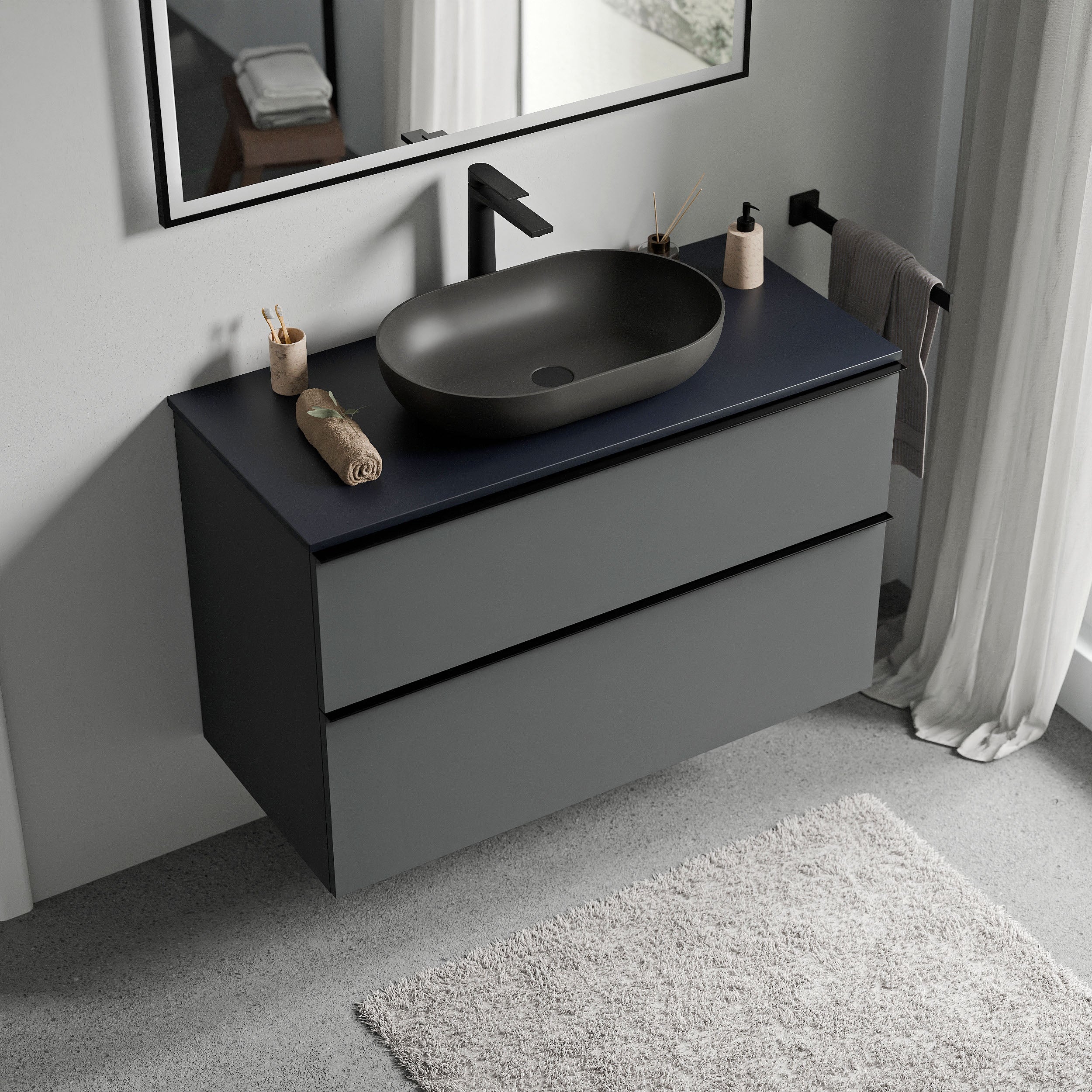Meble łazienkowe szafka pod umywalkę nablatową LAVOA 80 cm - Image 6