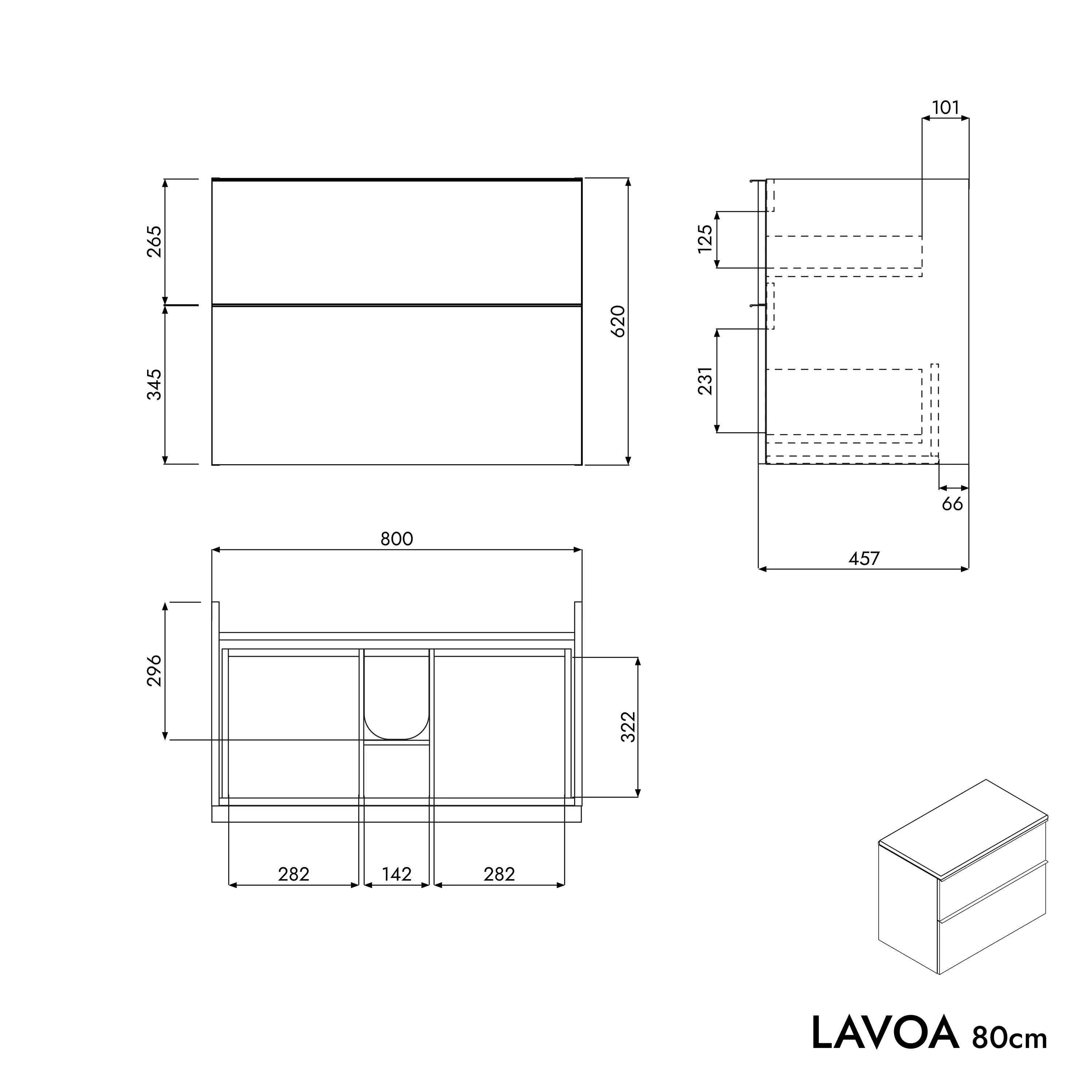 Meble łazienkowe szafka pod umywalkę nablatową LAVOA 80 cm - Image 66