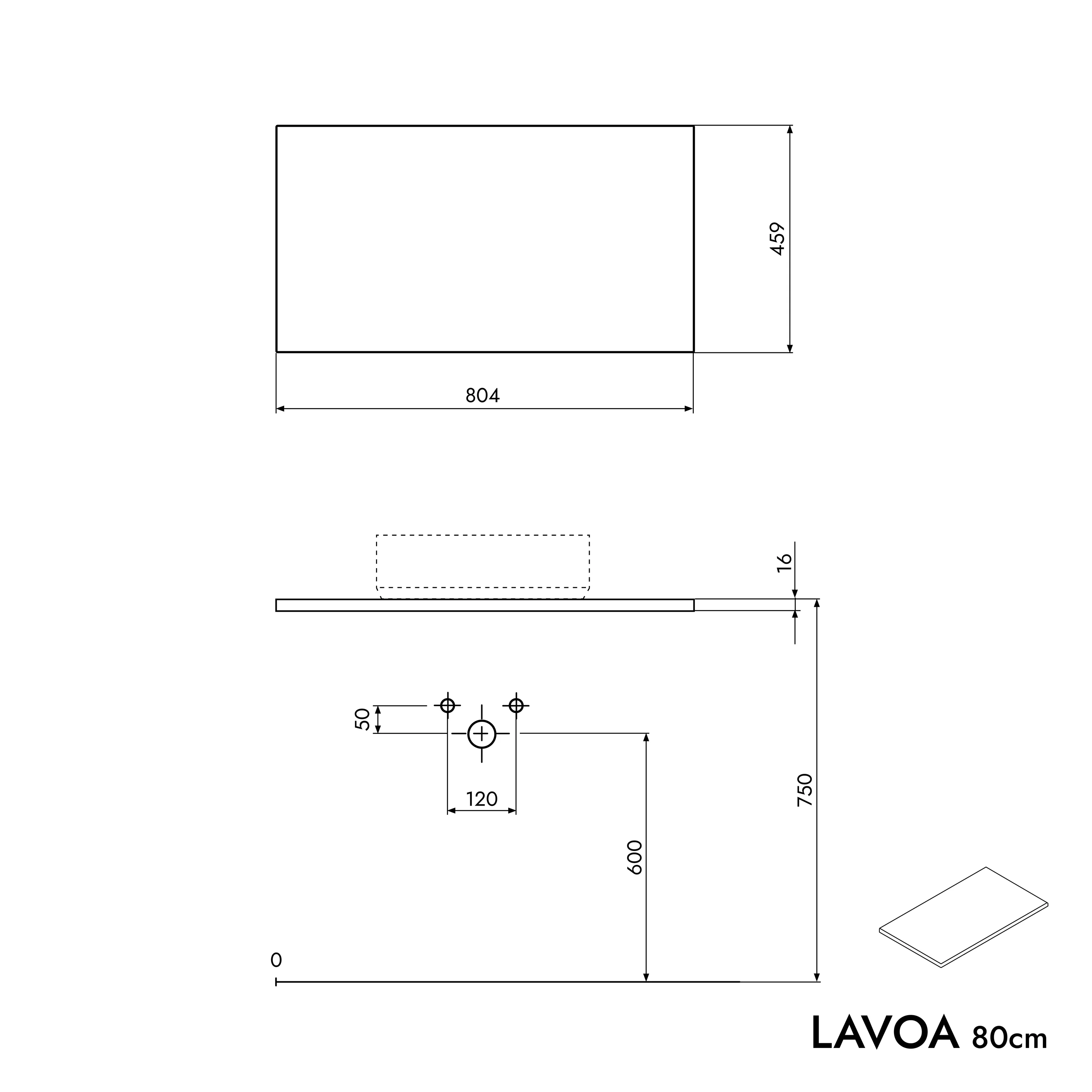 Meble łazienkowe szafka pod umywalkę nablatową LAVOA 80 cm - Image 67