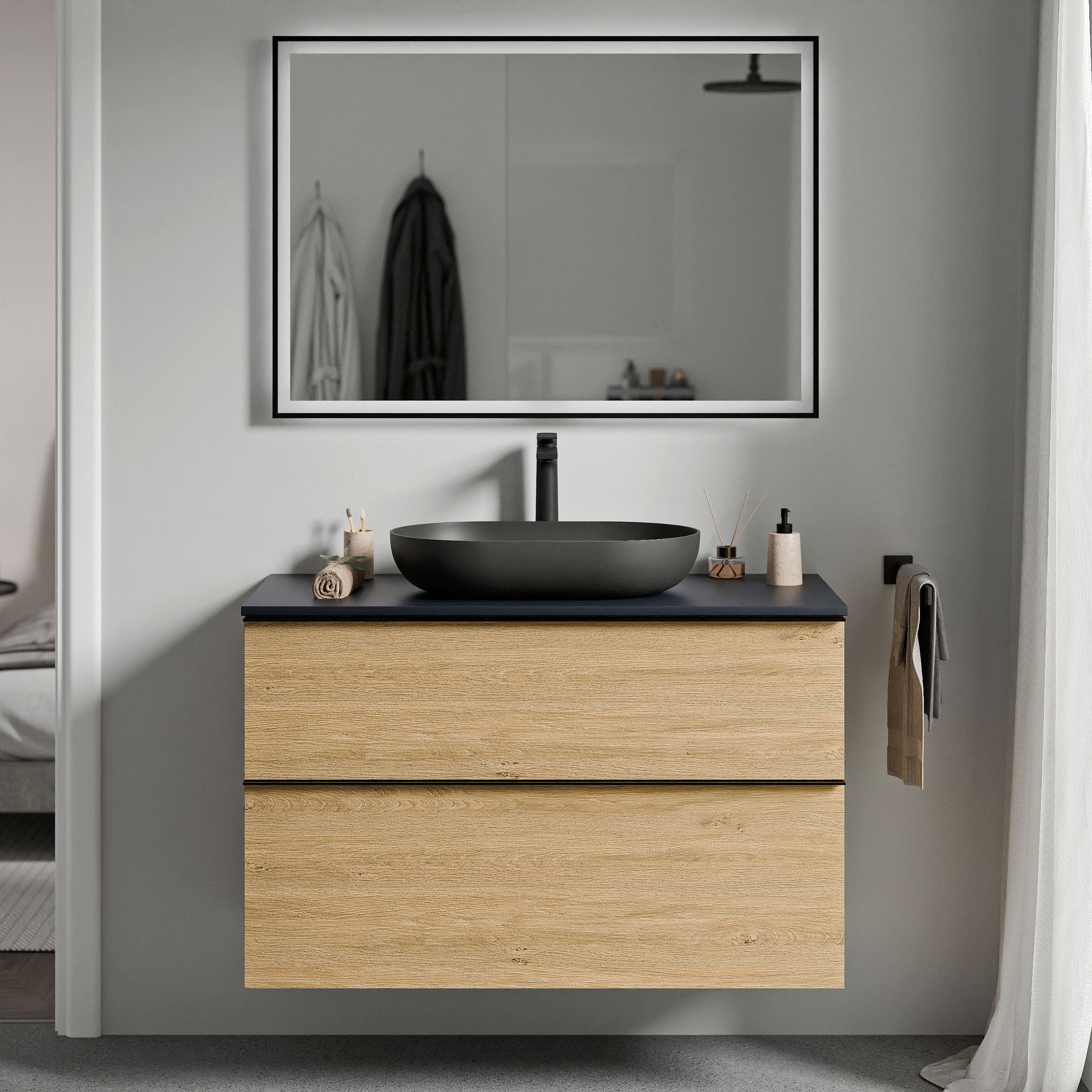 Meble łazienkowe szafka podumywalkowa LAVOA 100 cm - Image 15