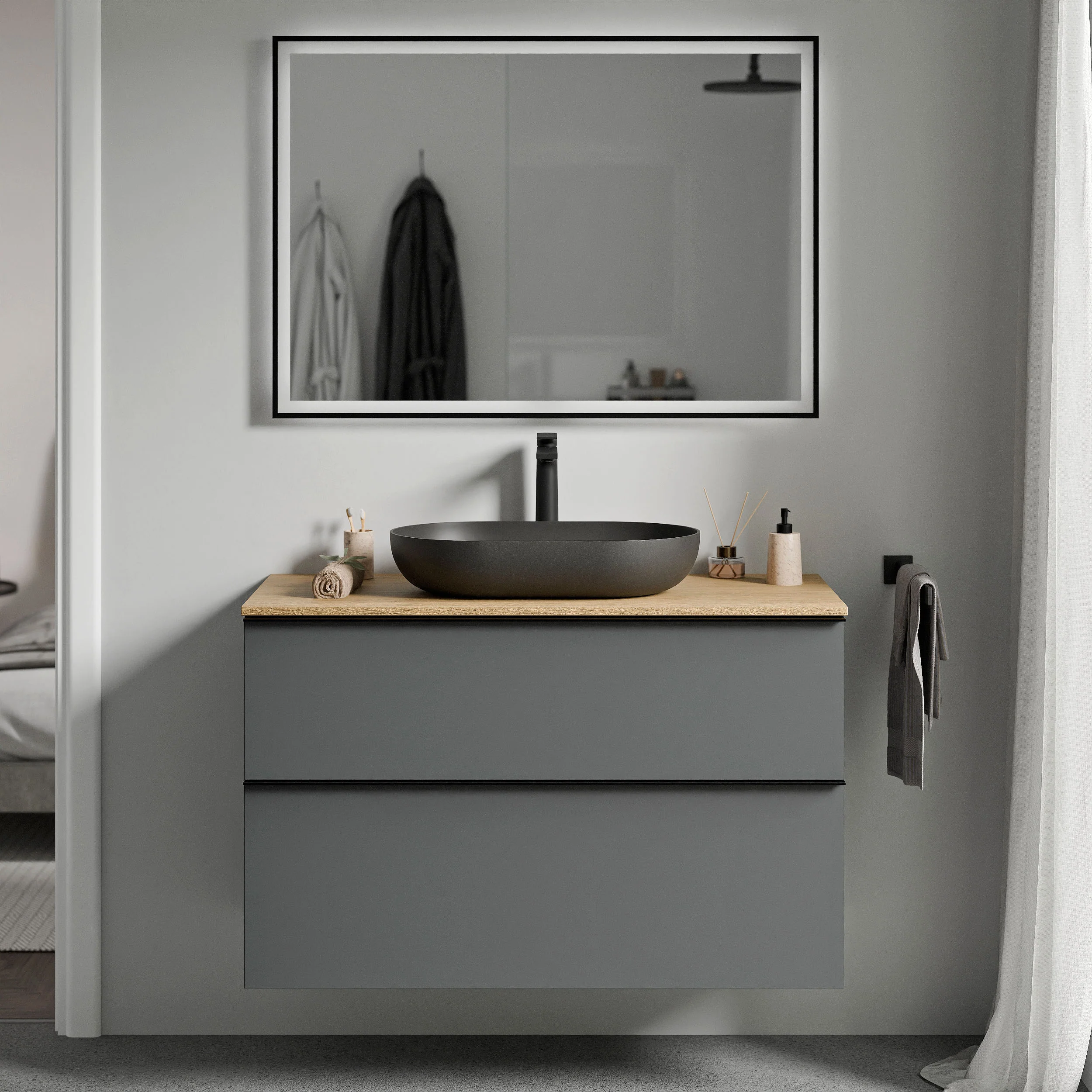 Meble łazienkowe szafka podumywalkowa LAVOA 100 cm - Image 3