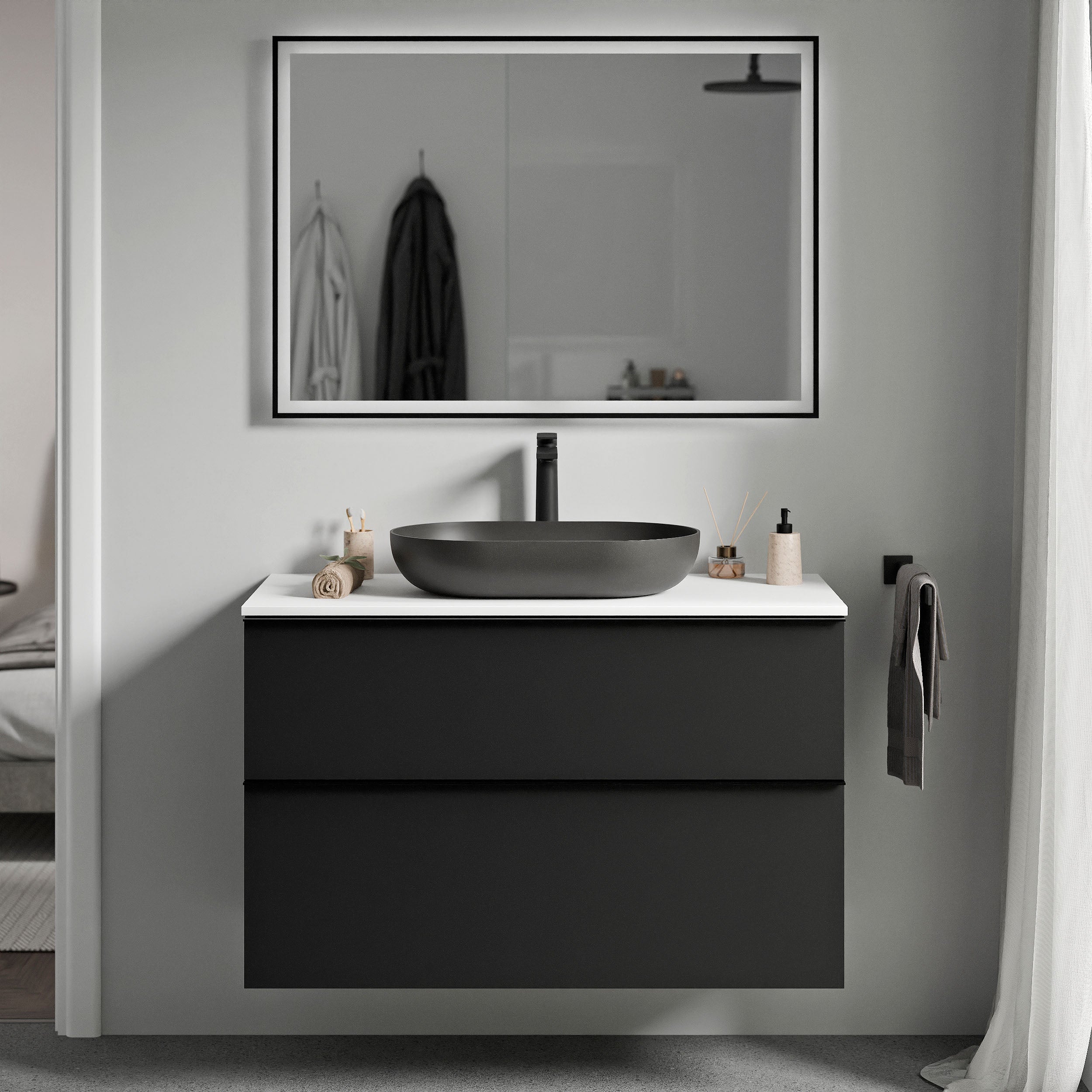 Meble łazienkowe szafka podumywalkowa LAVOA 100 cm - Image 39