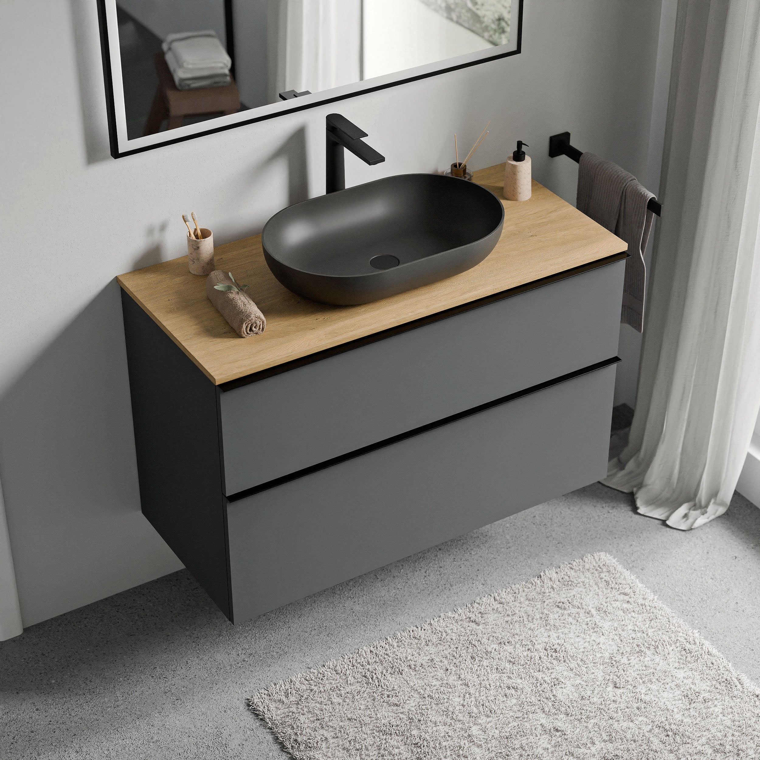 Meble łazienkowe szafka podumywalkowa LAVOA 100 cm - Image 4