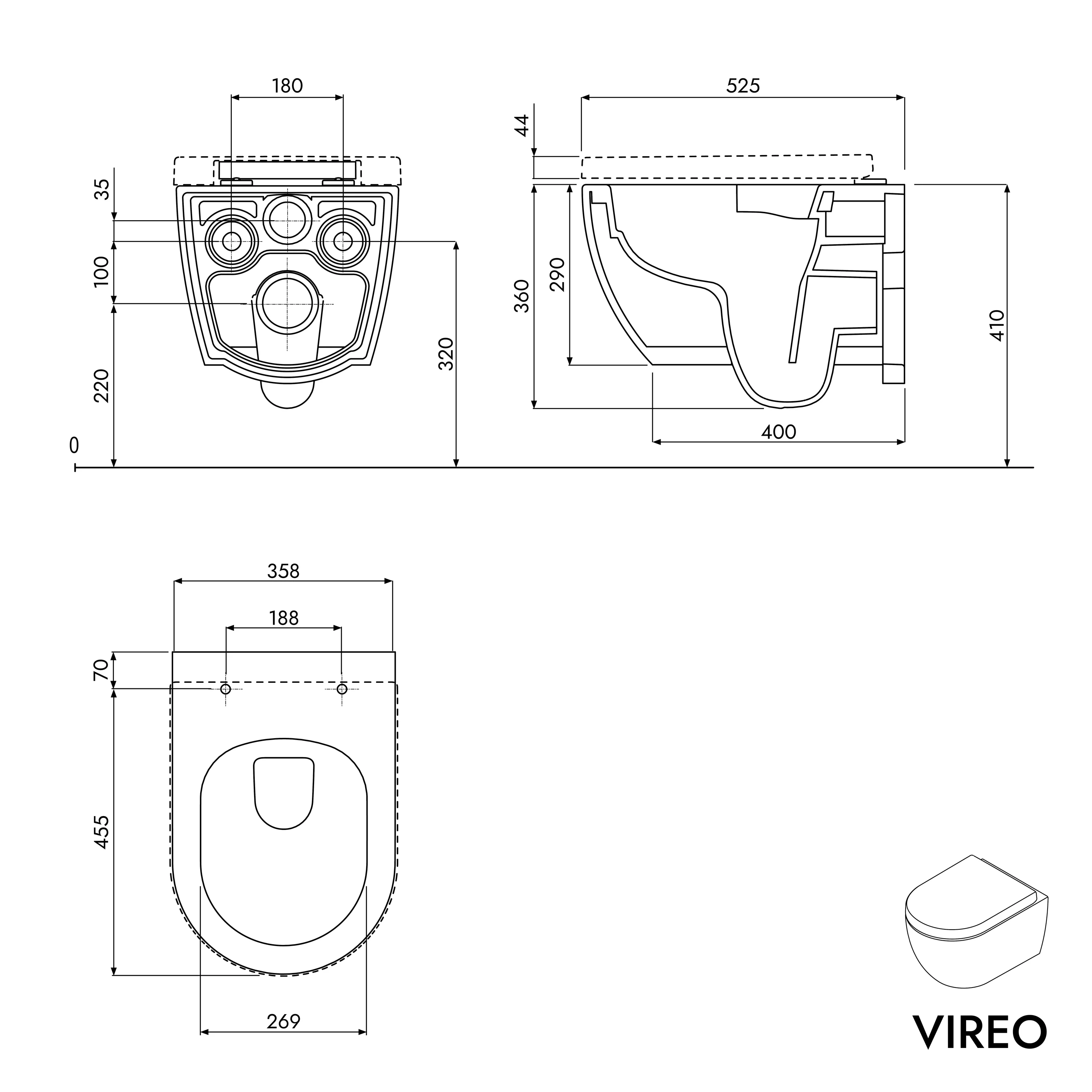 Miska WC wisząca bezrantowa VIREO - Image 13