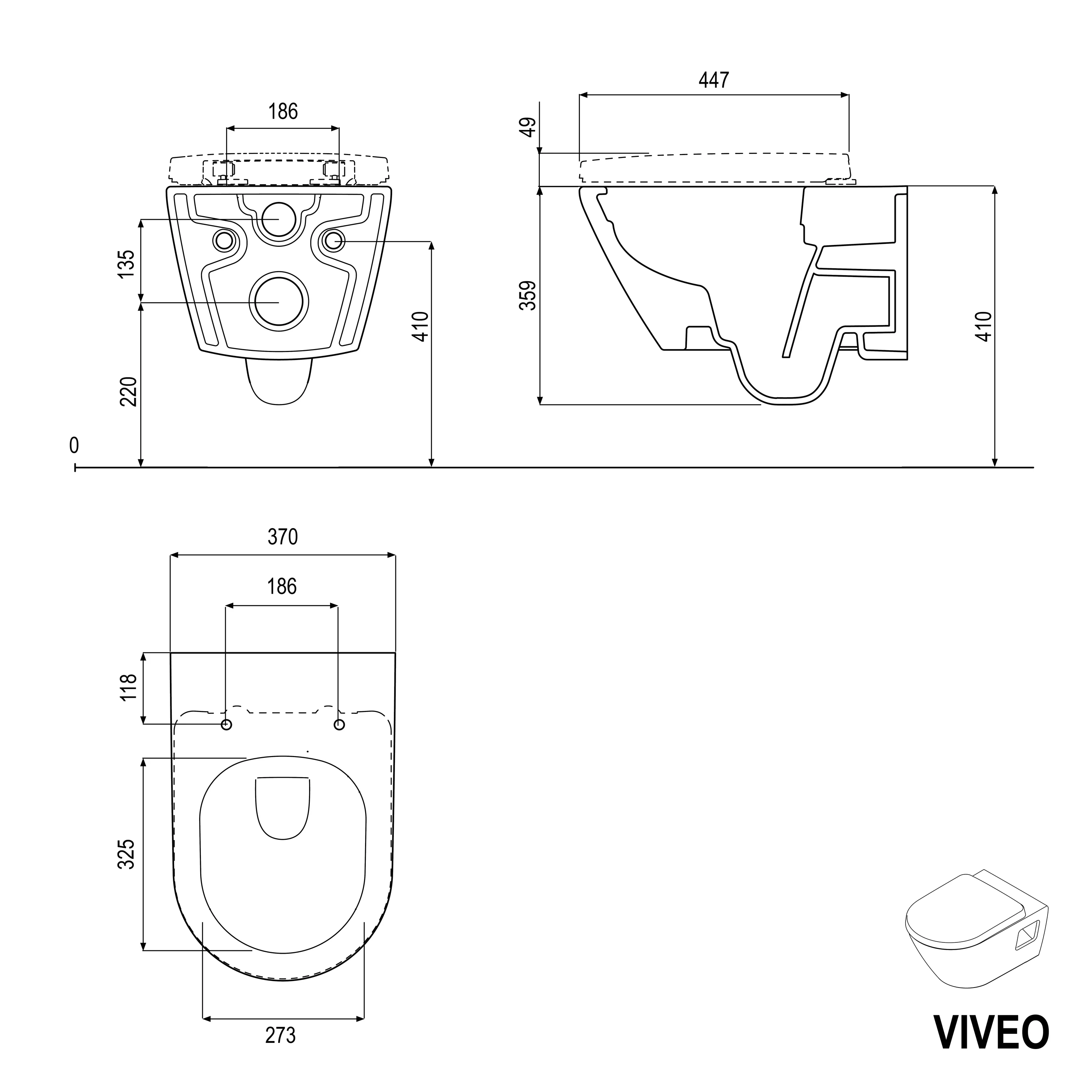 Miska WC wisząca bezkołnierzowa VIVEO - Image 9