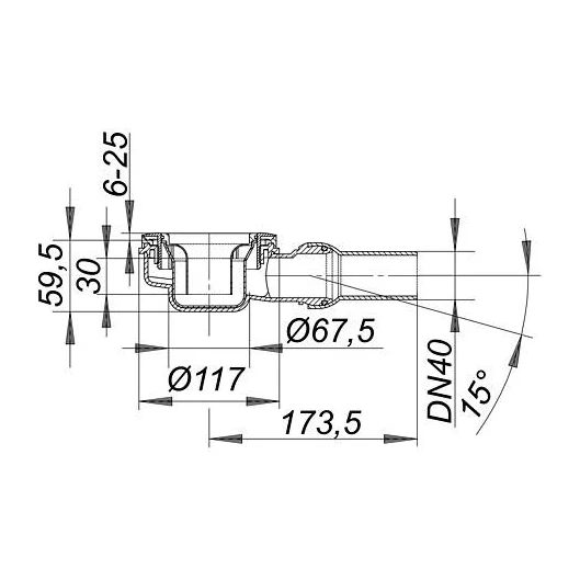 Odpływ brodzikowy Dallmer ORIO wysokość 60 mm - Image 3