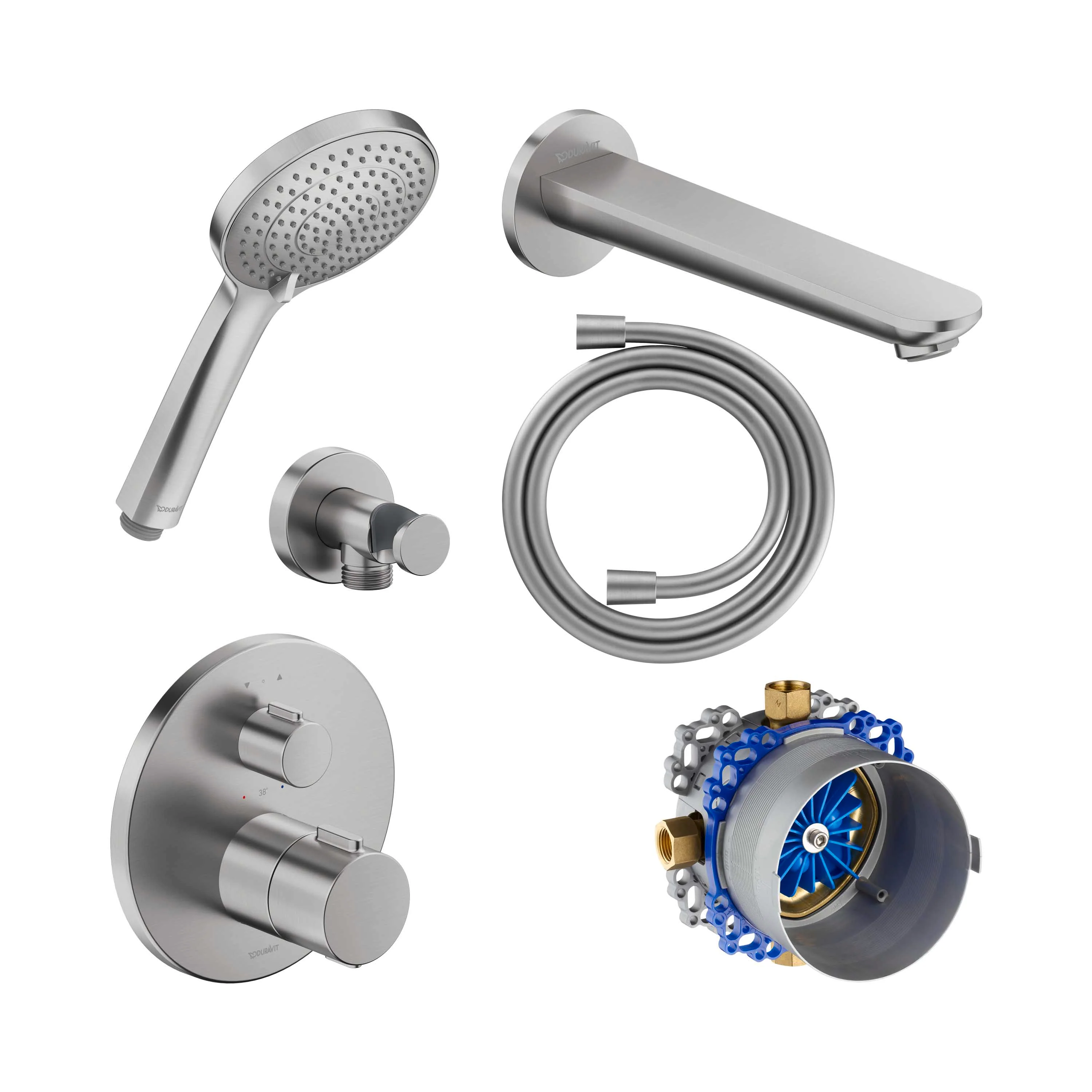 Podtynkowa bateria wannowa Duravit z termostatem - Image 17