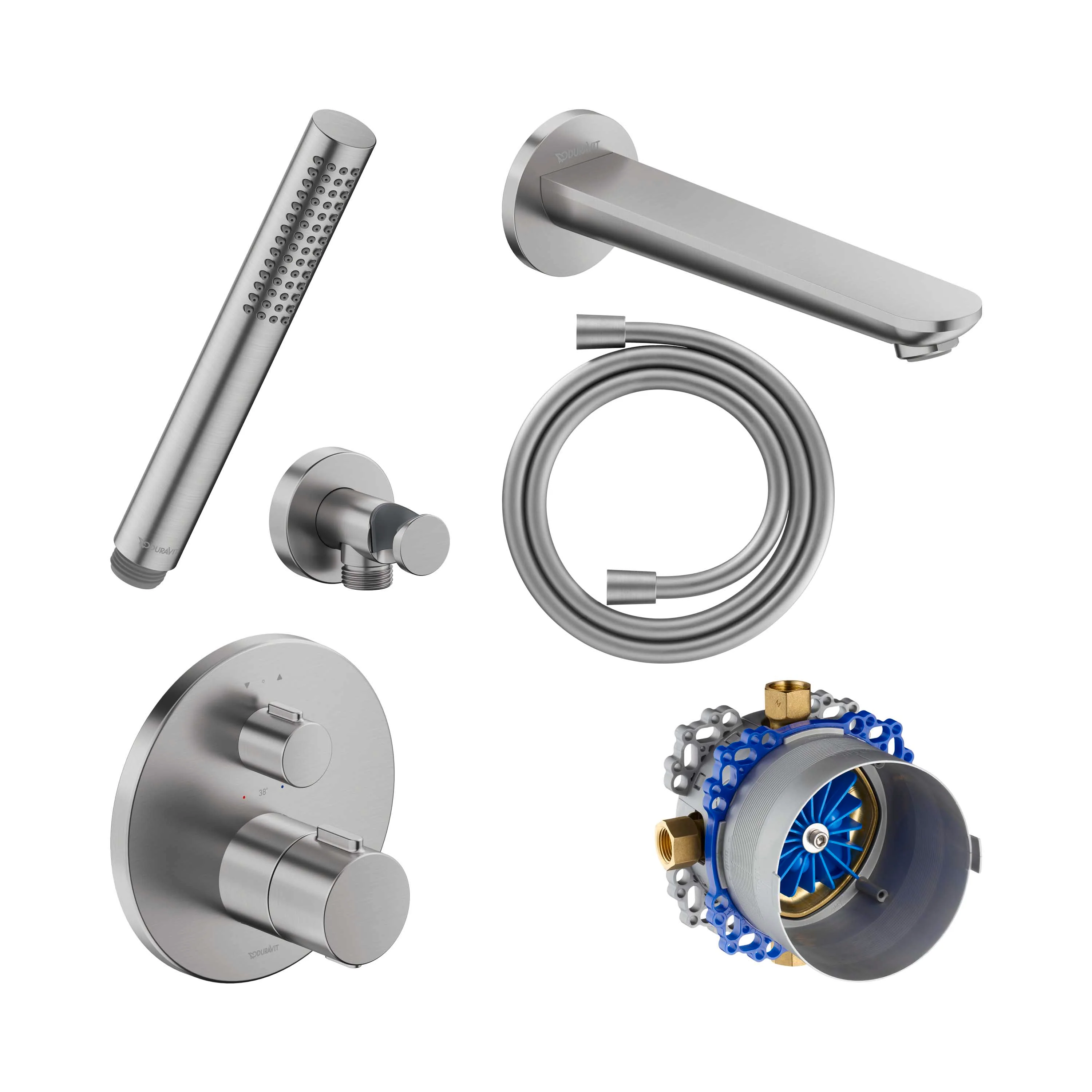 Podtynkowa bateria wannowa Duravit z termostatem - Image 18