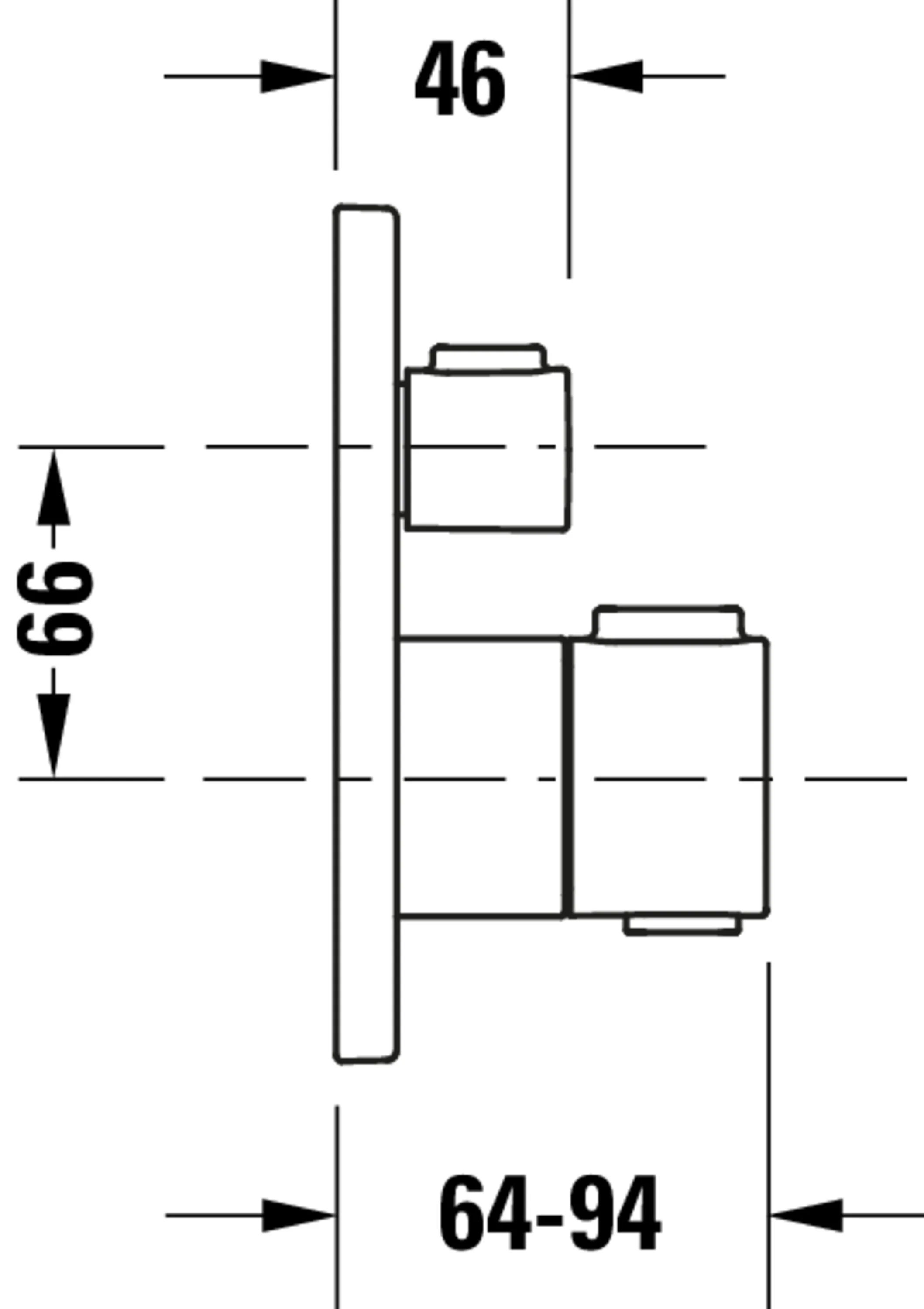 Podtynkowa bateria wannowa Duravit z termostatem - Image 42