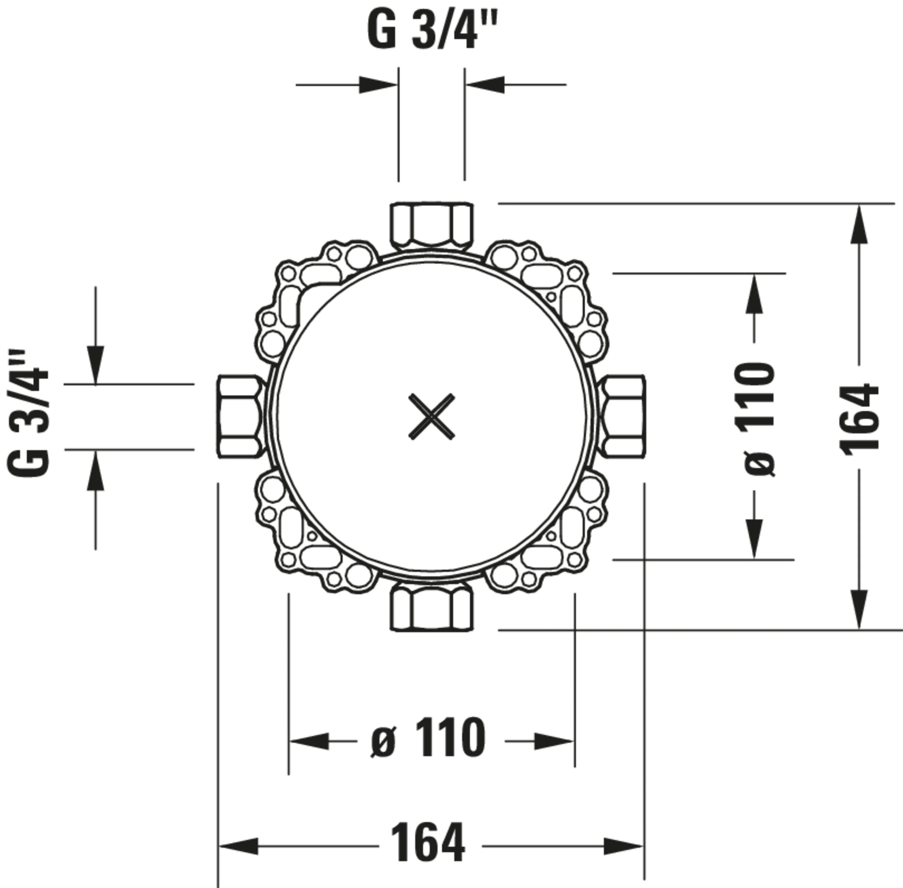 Podtynkowa bateria wannowa Duravit z termostatem - Image 47