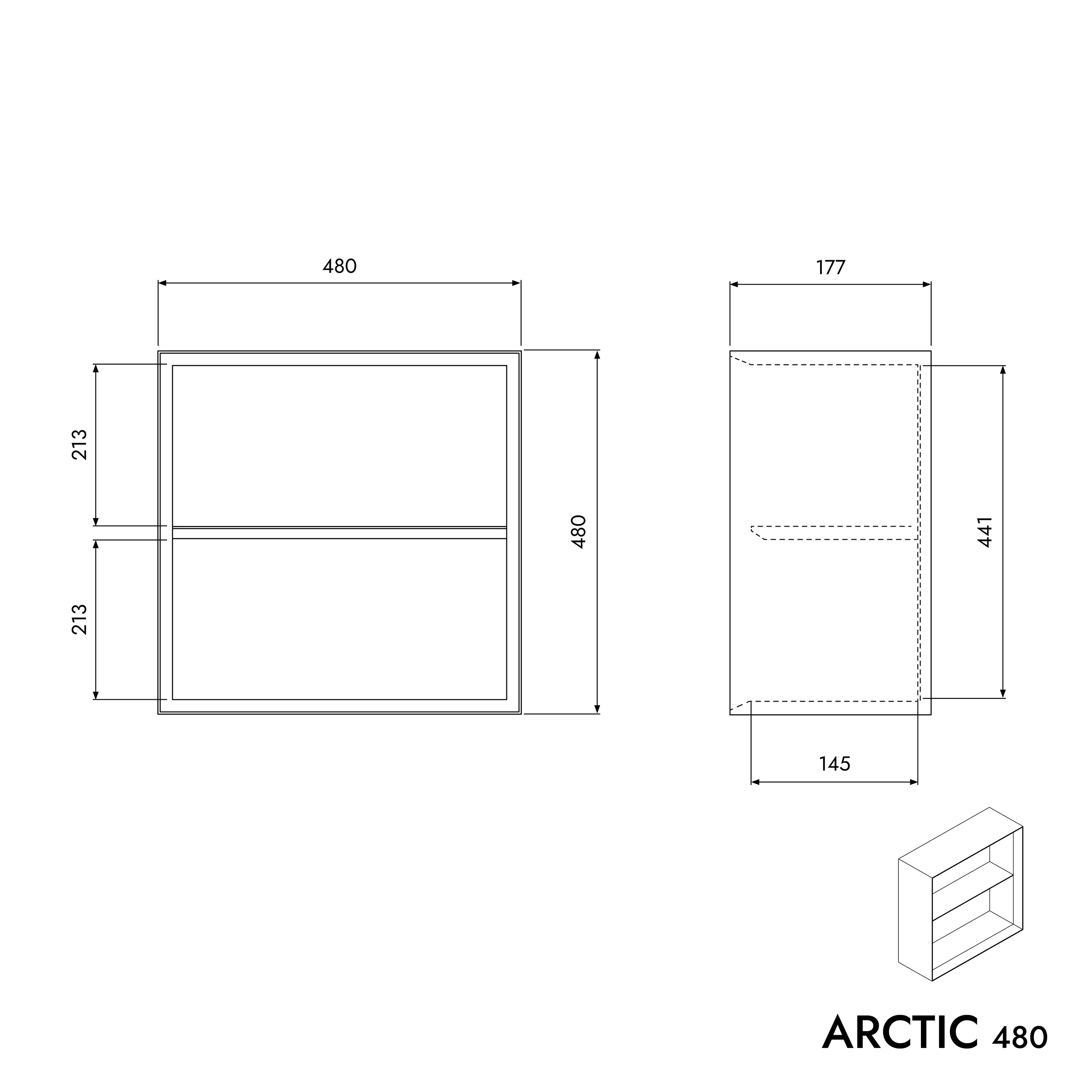 Półka ścienna ARCTIC 480 - Image 5