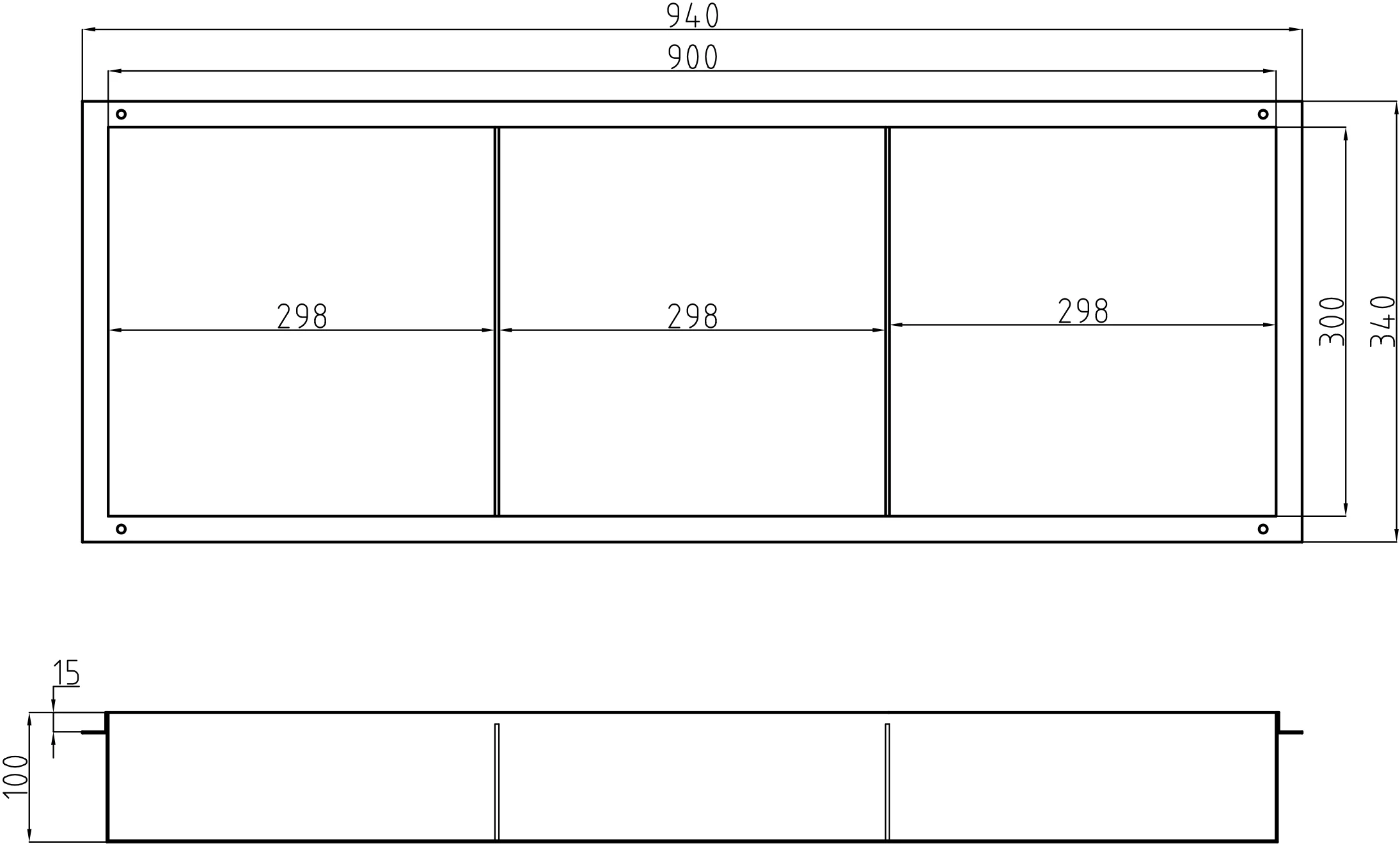 Półka wnękowa ścienna ze stali nierdzewnej NT309010X - Image 21