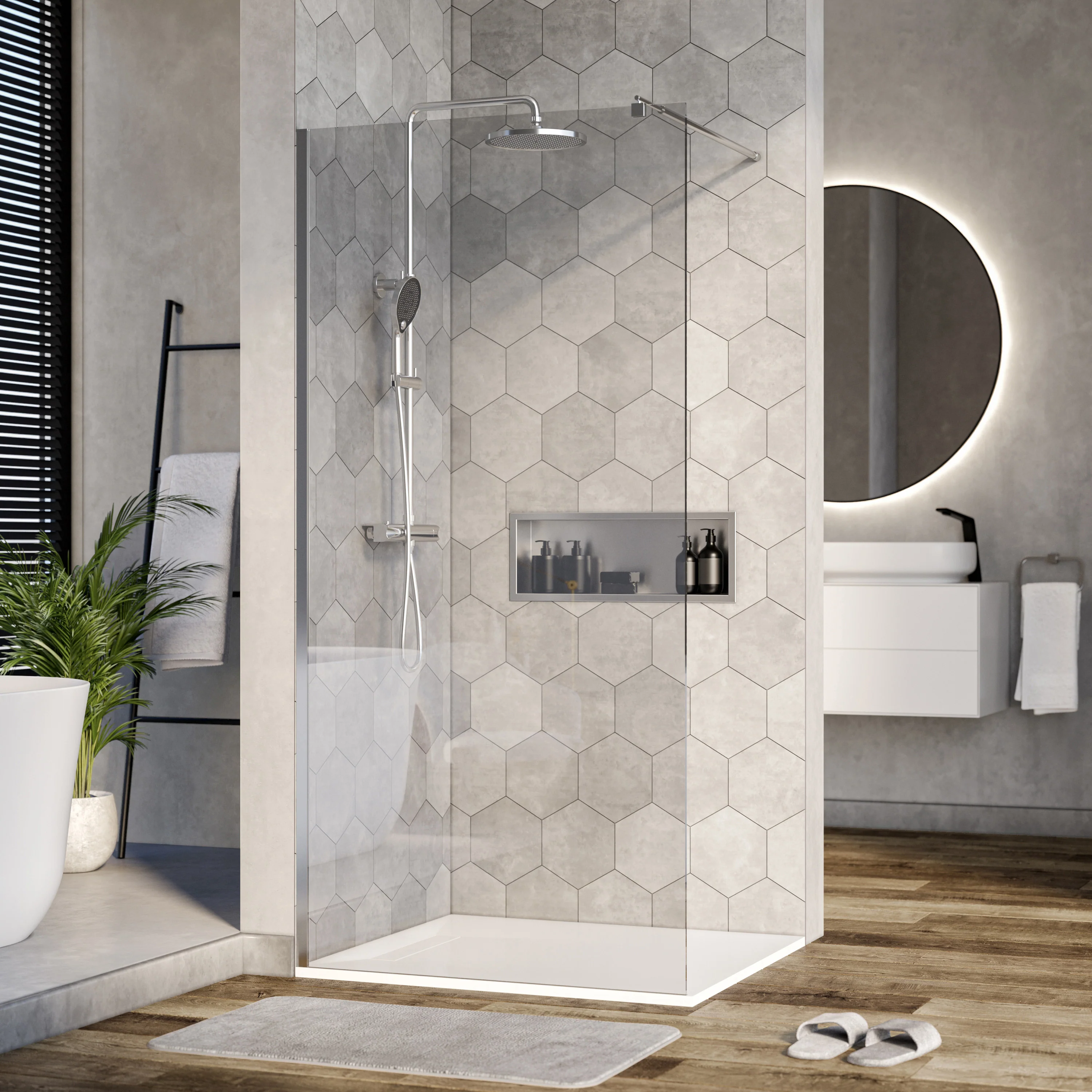 Ścianka prysznicowa Walk-In EX101 - Image 3