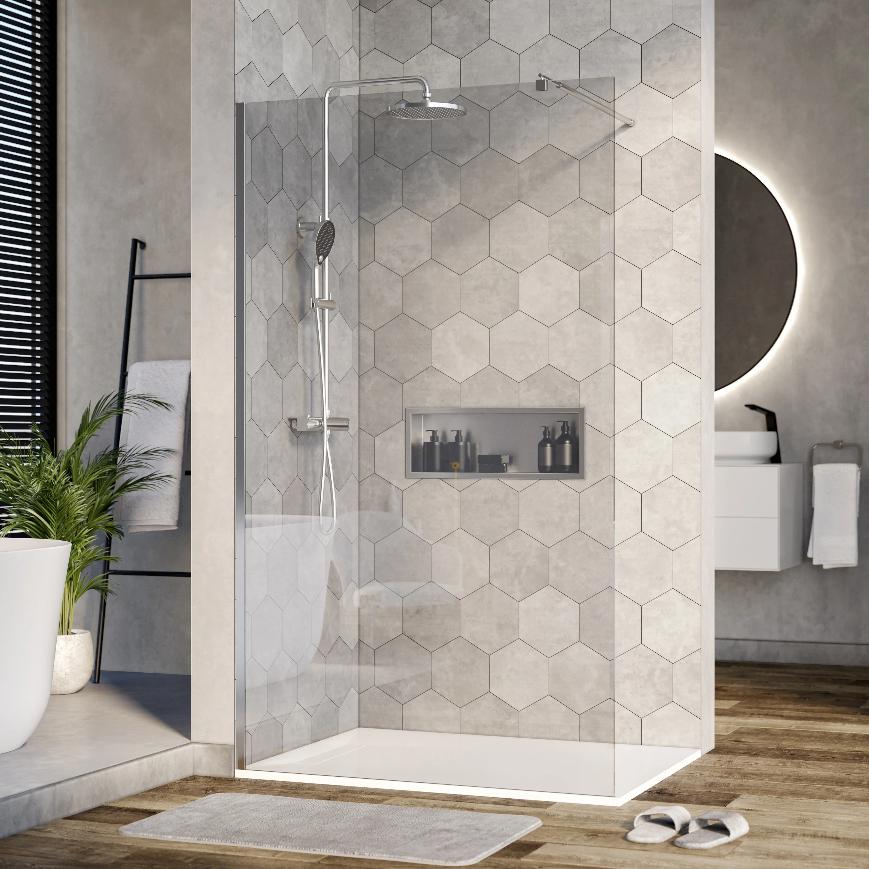 Ścianka prysznicowa Walk-In EX101 - Image 5