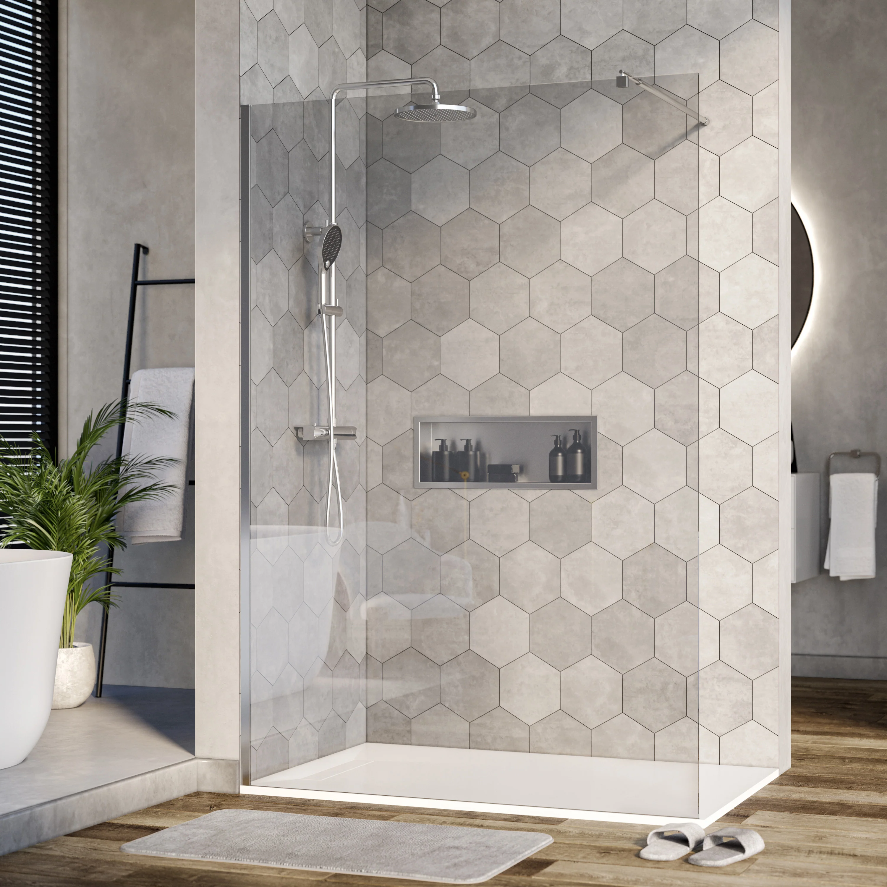 Ścianka prysznicowa Walk-In EX101 - Image 7