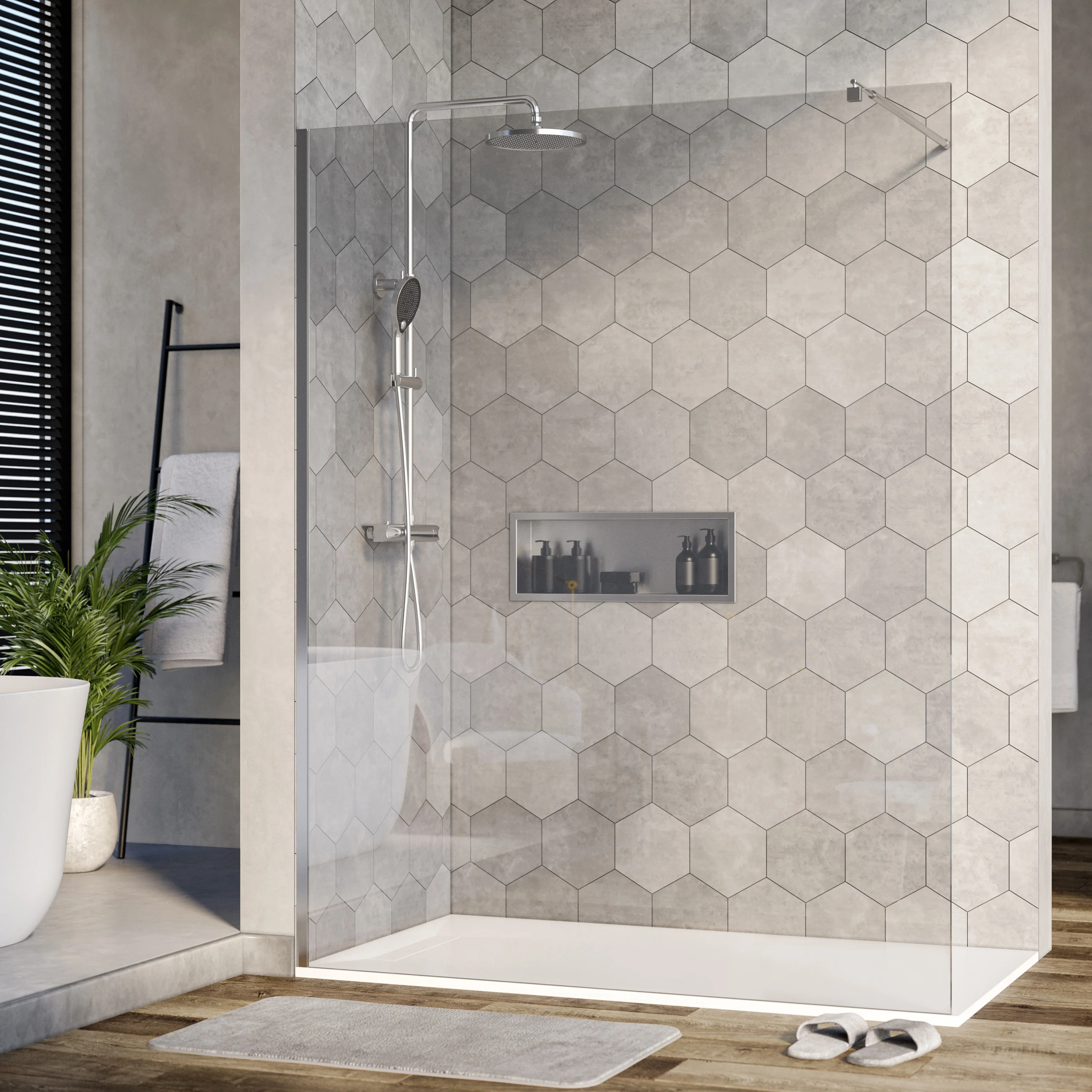 Ścianka prysznicowa Walk-In EX101 - Image 9