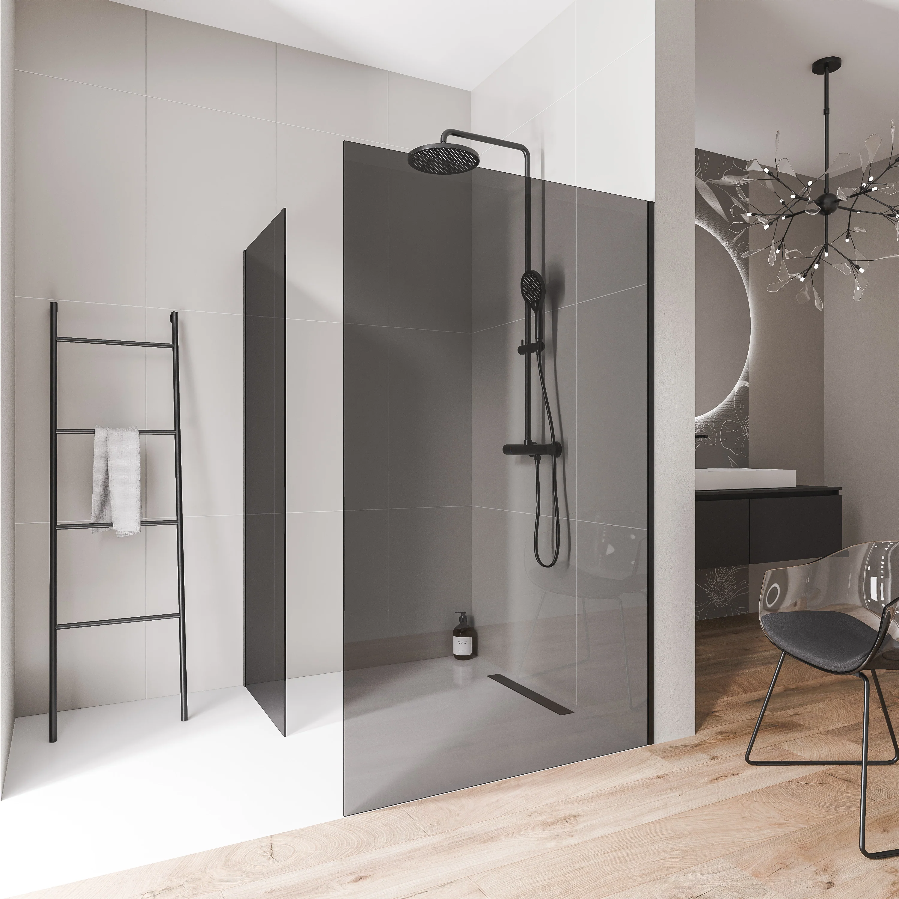 Ścianka prysznicowa Walk-In EX102 - Image 3