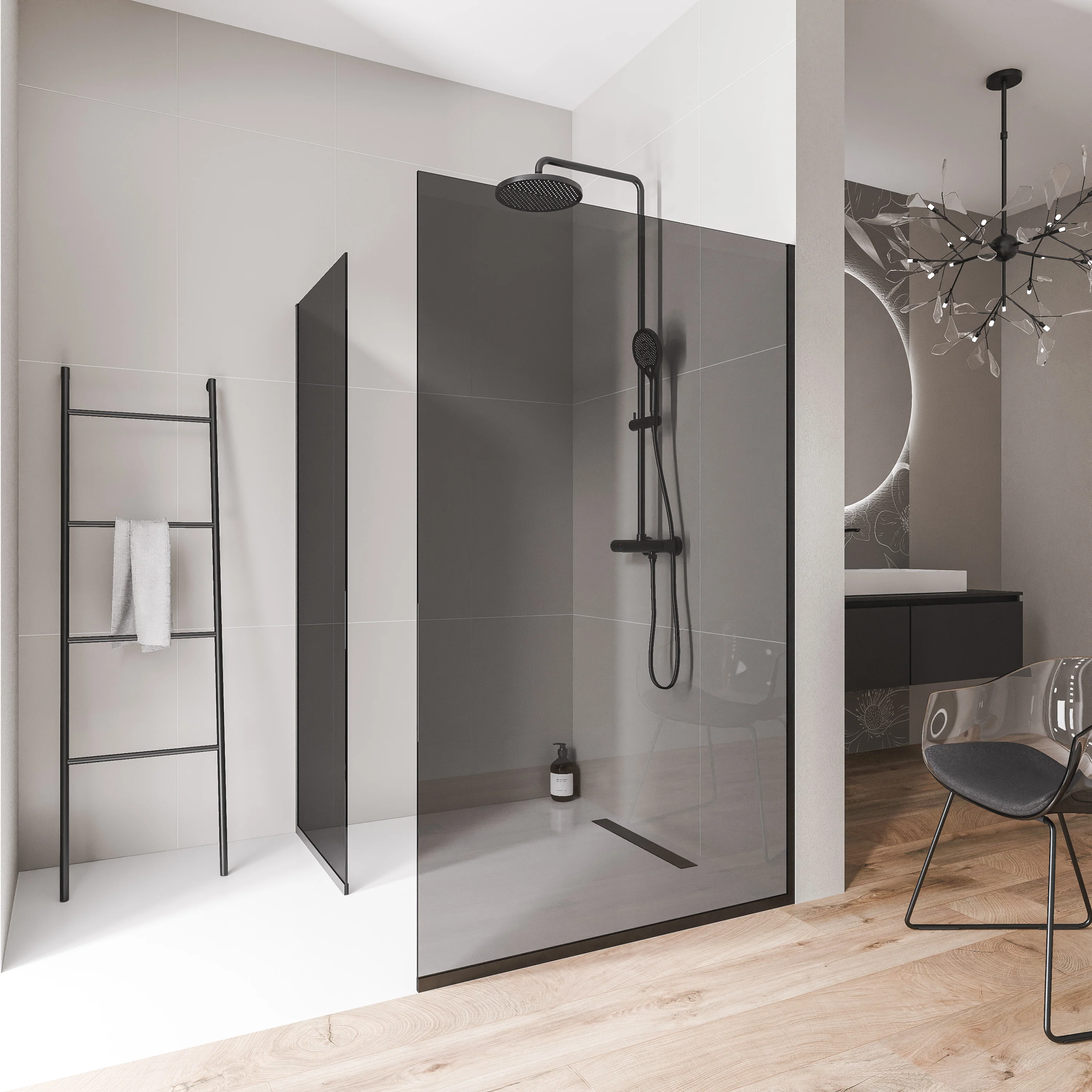 Ścianka prysznicowa Walk-In EX102 - Image 4