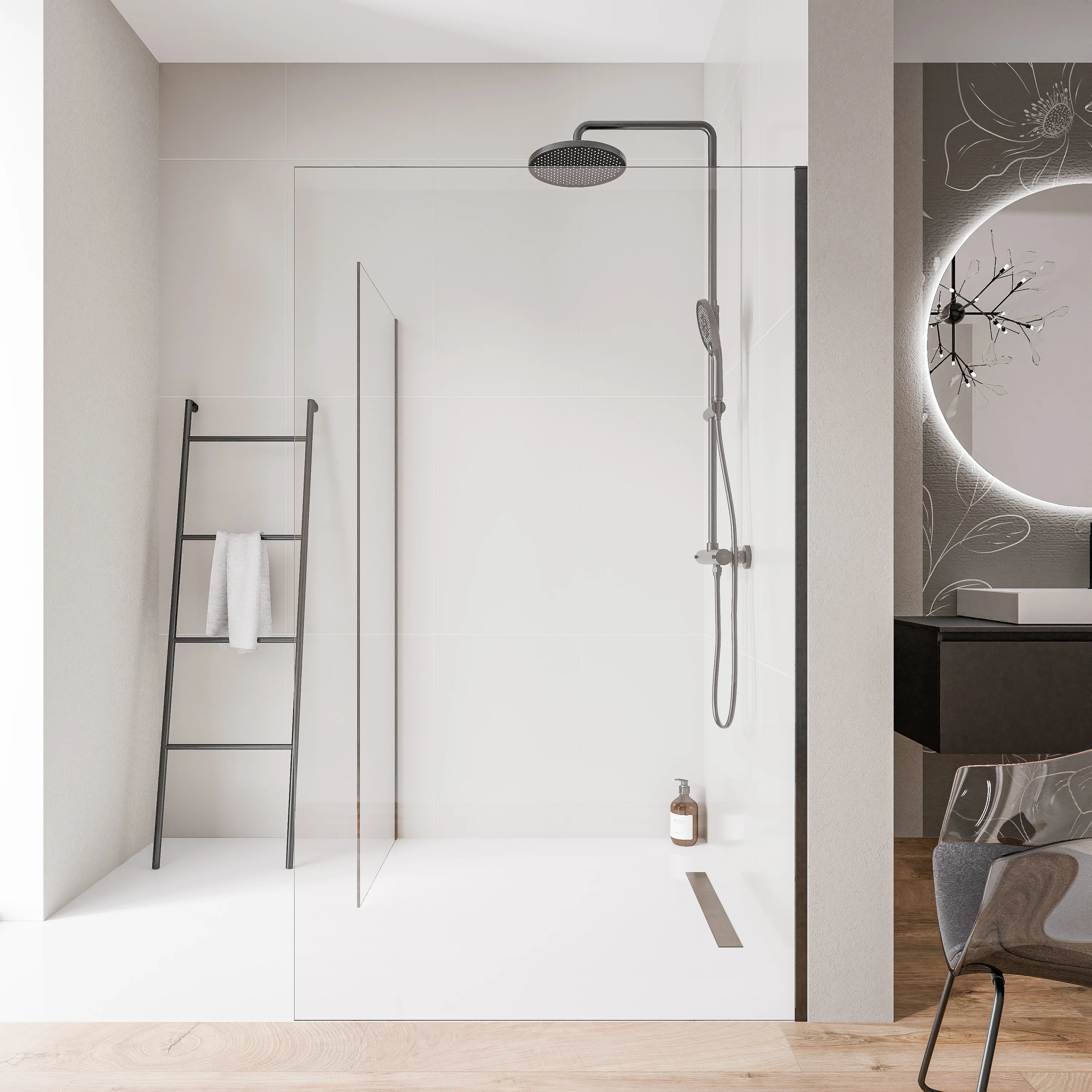Ścianka prysznicowa Walk-In EX102