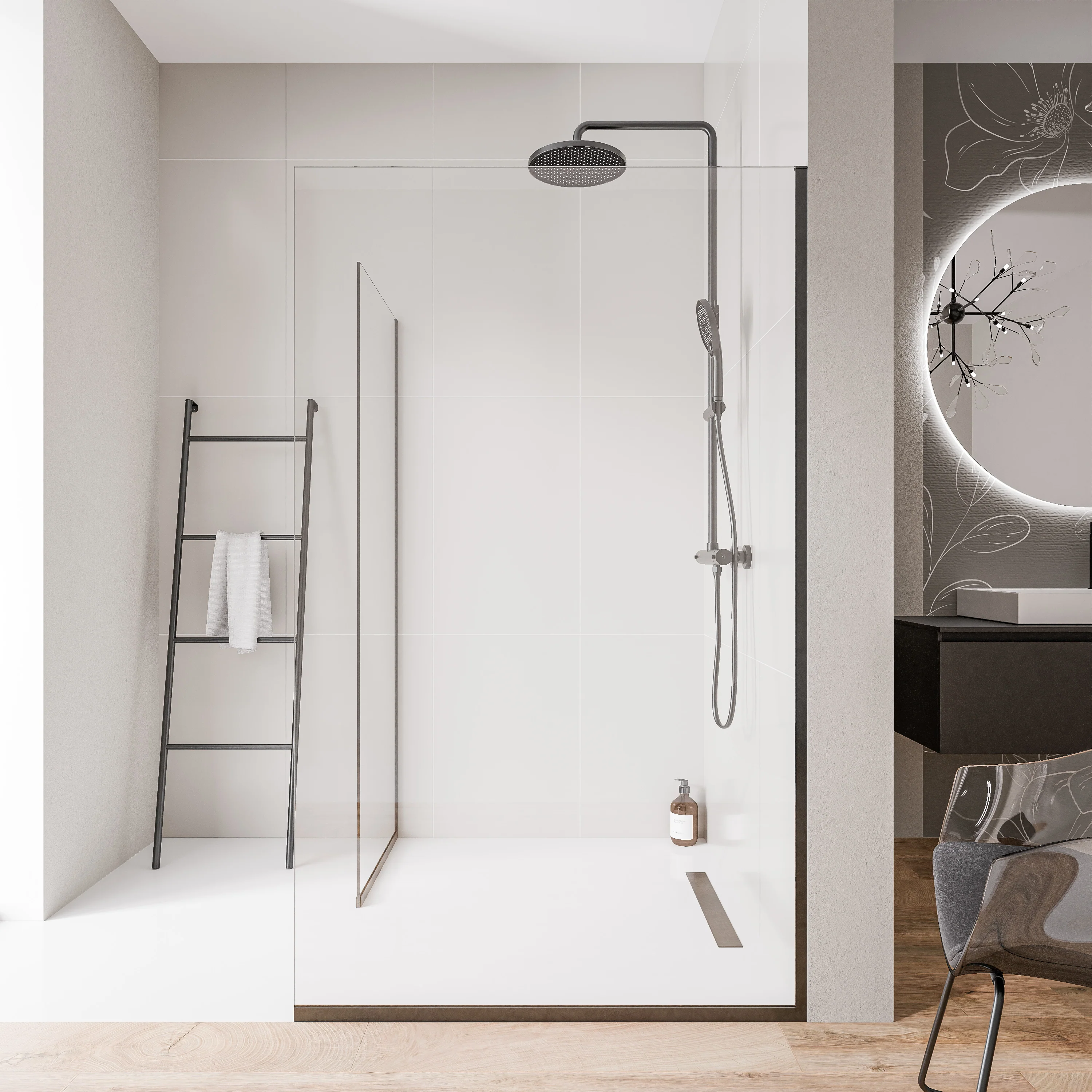 Ścianka prysznicowa Walk-In EX102 - Image 2