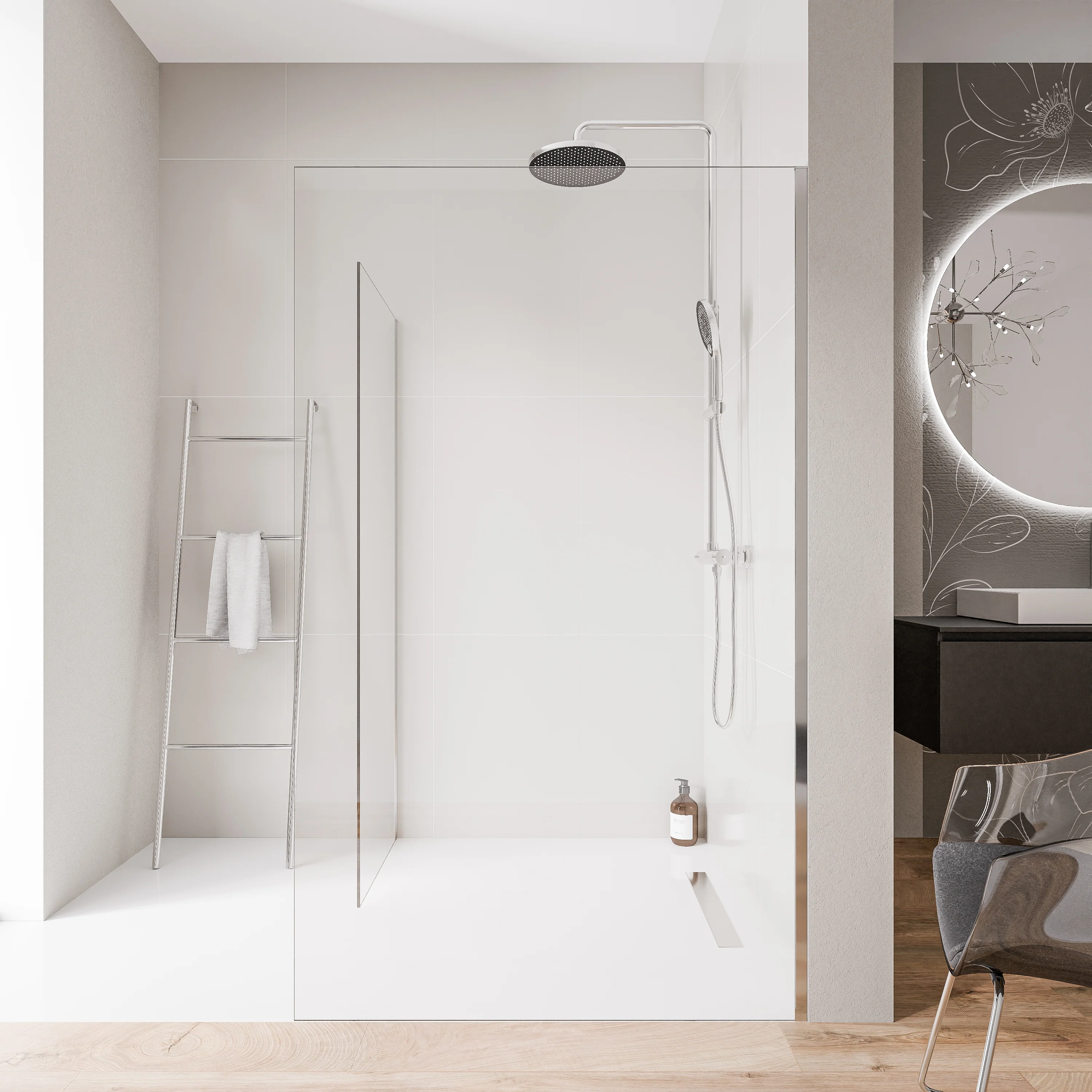 Ścianka prysznicowa Walk-In EX102