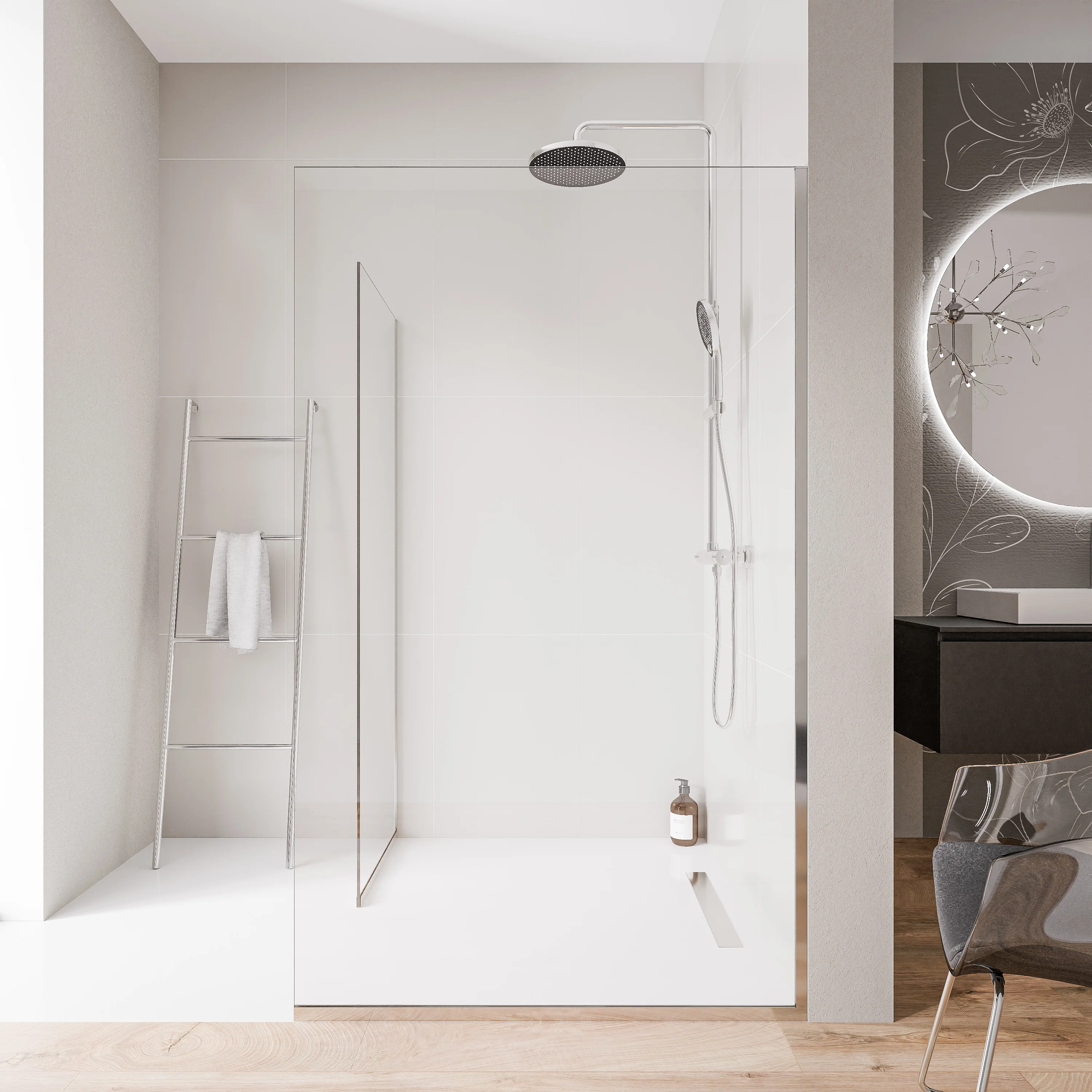 Ścianka prysznicowa Walk-In EX102 - Image 2
