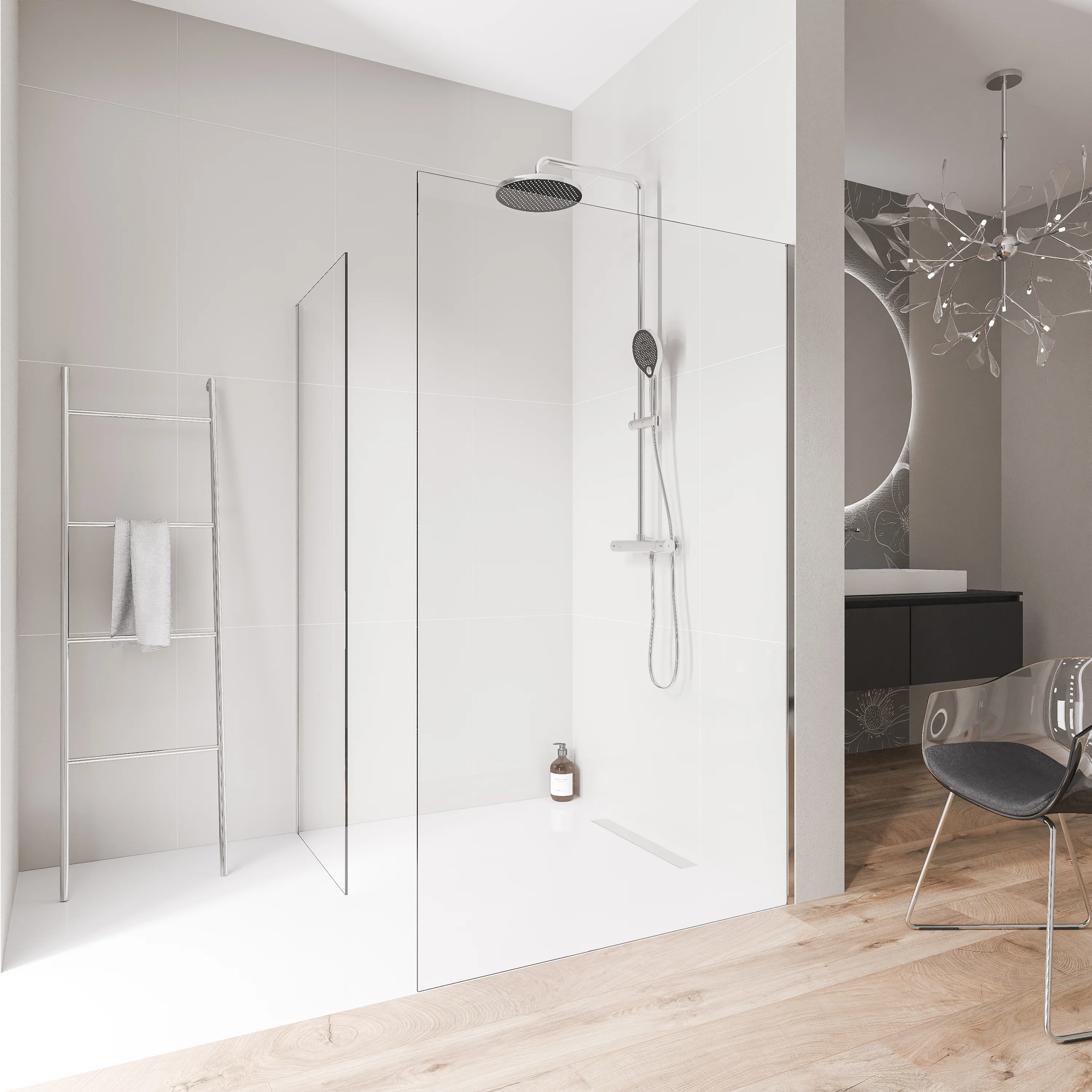 Ścianka prysznicowa Walk-In EX102 - Image 3