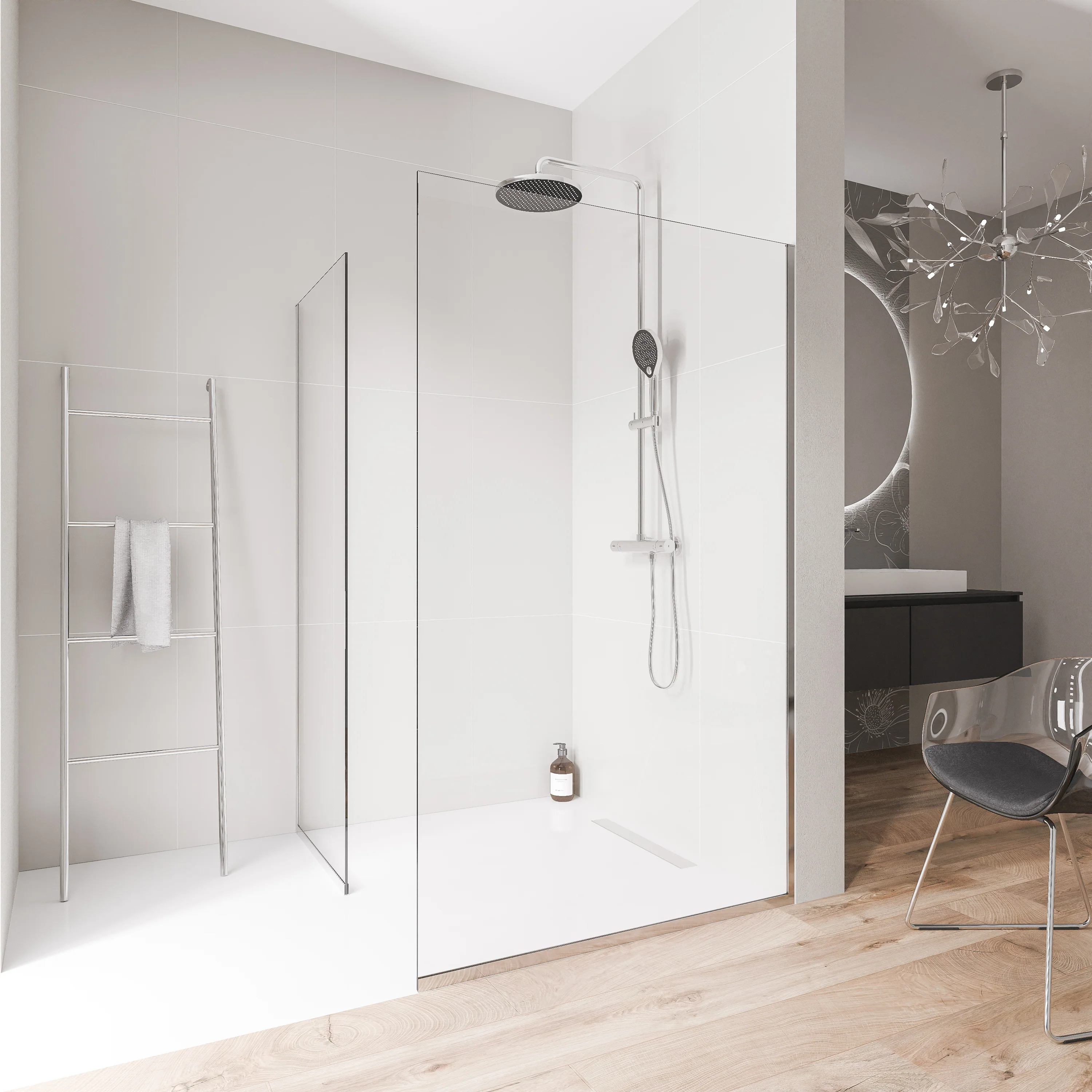 Ścianka prysznicowa Walk-In EX102 - Image 4