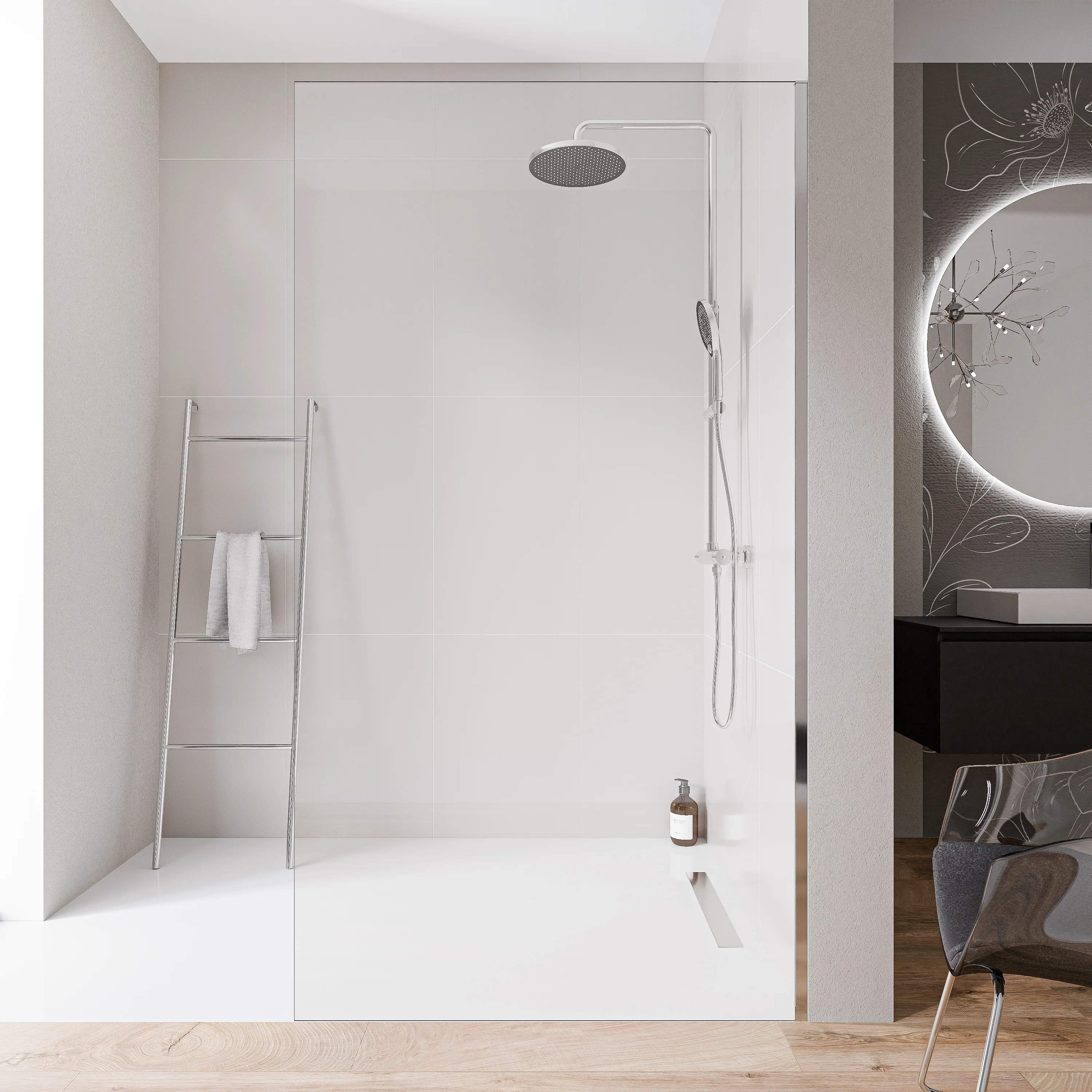 Ścianka prysznicowa Walk-In EX102-2 - Image 2