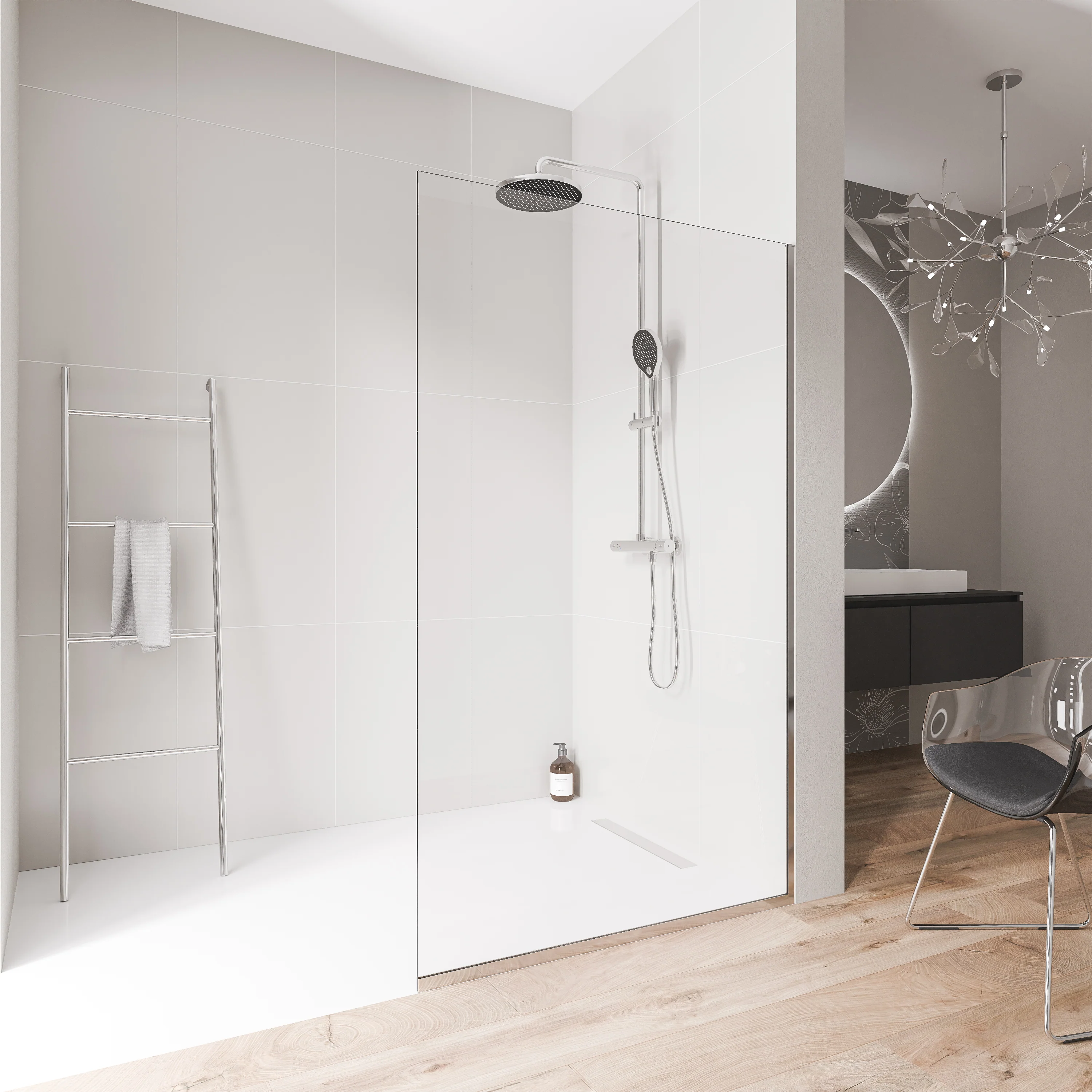 Ścianka prysznicowa Walk-In EX102 - Image 4