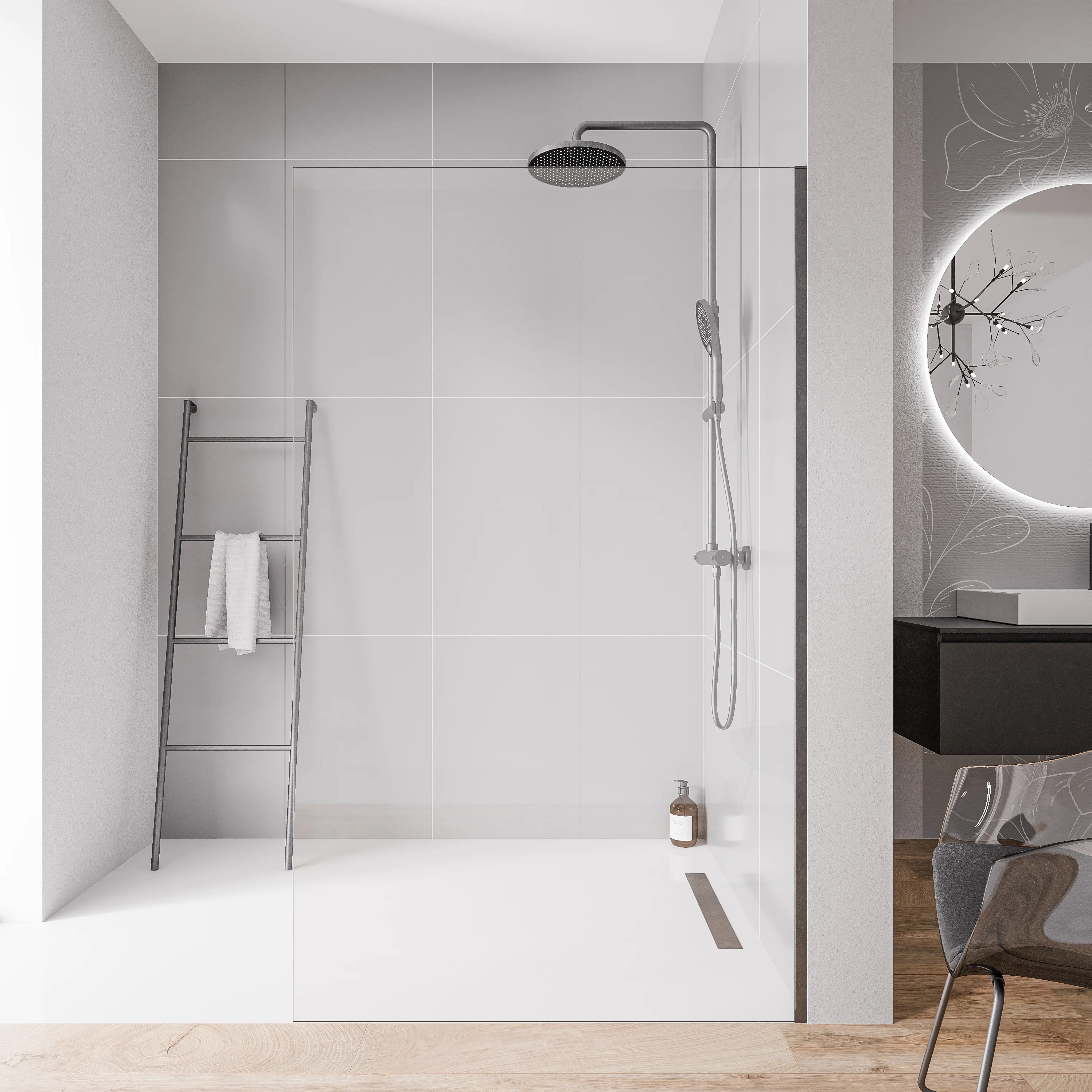 Ścianka prysznicowa Walk-In EX102