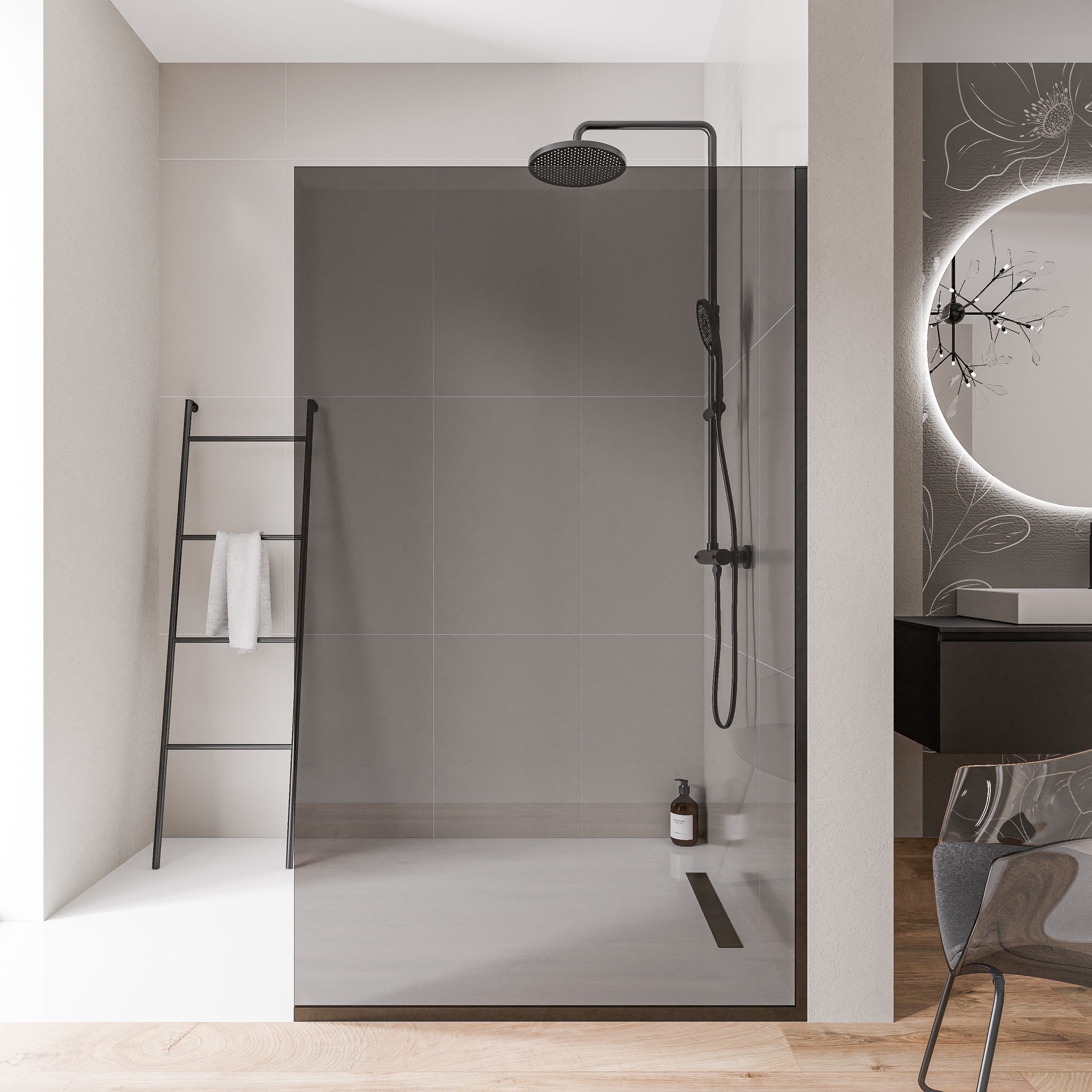 Ścianka prysznicowa Walk-In EX102 - Image 2