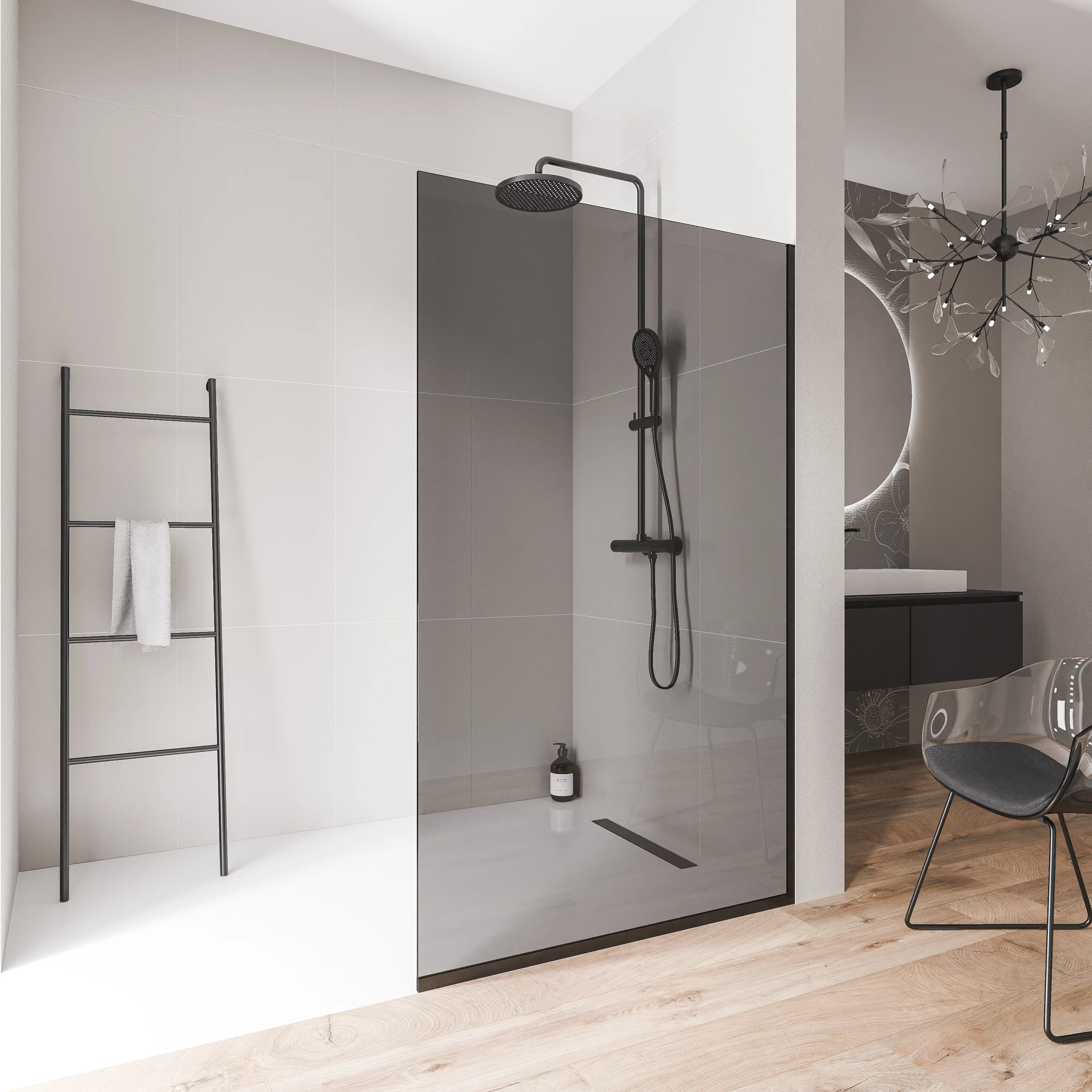 Ścianka prysznicowa Walk-In EX102 - Image 4