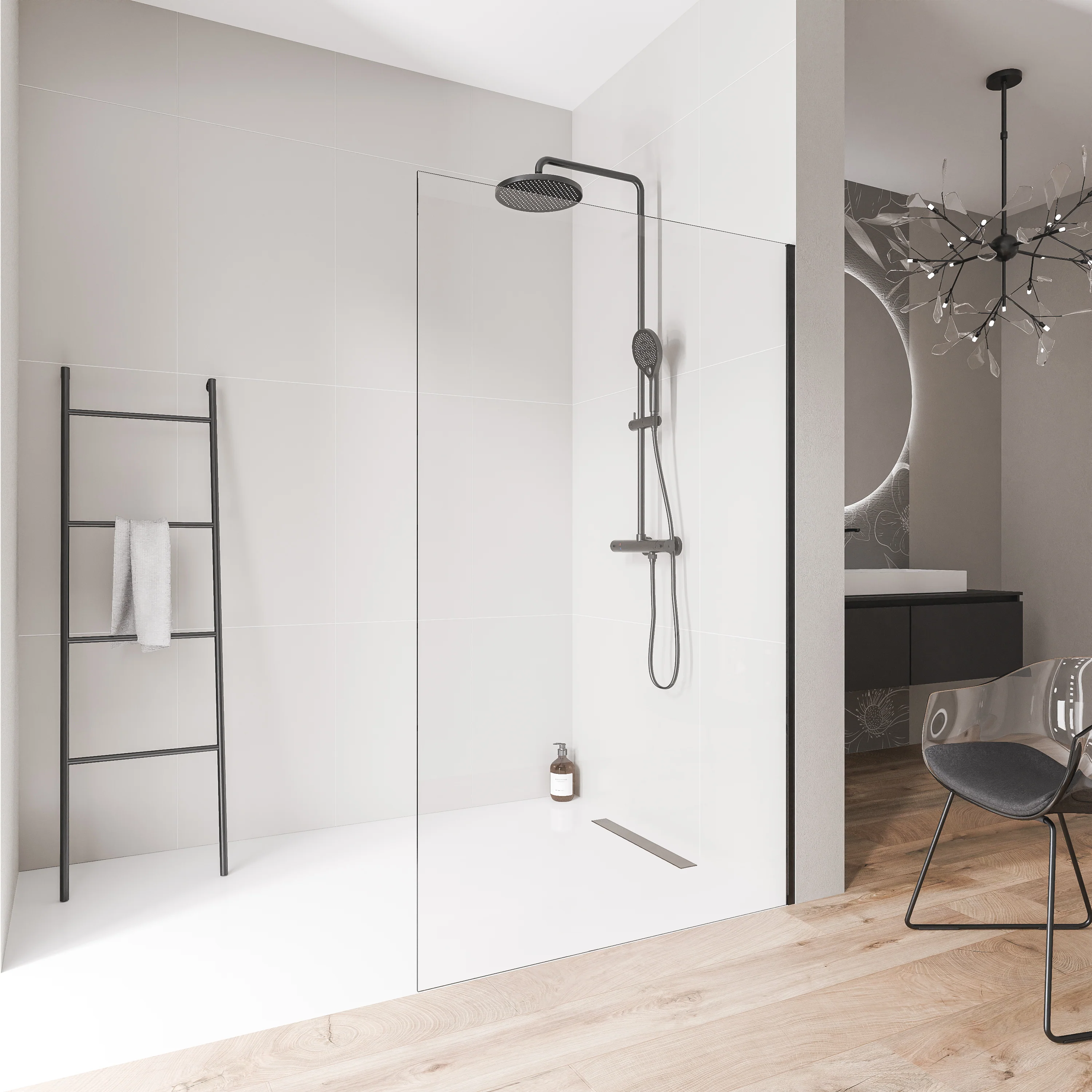 Ścianka prysznicowa Walk-In EX102 - Image 3