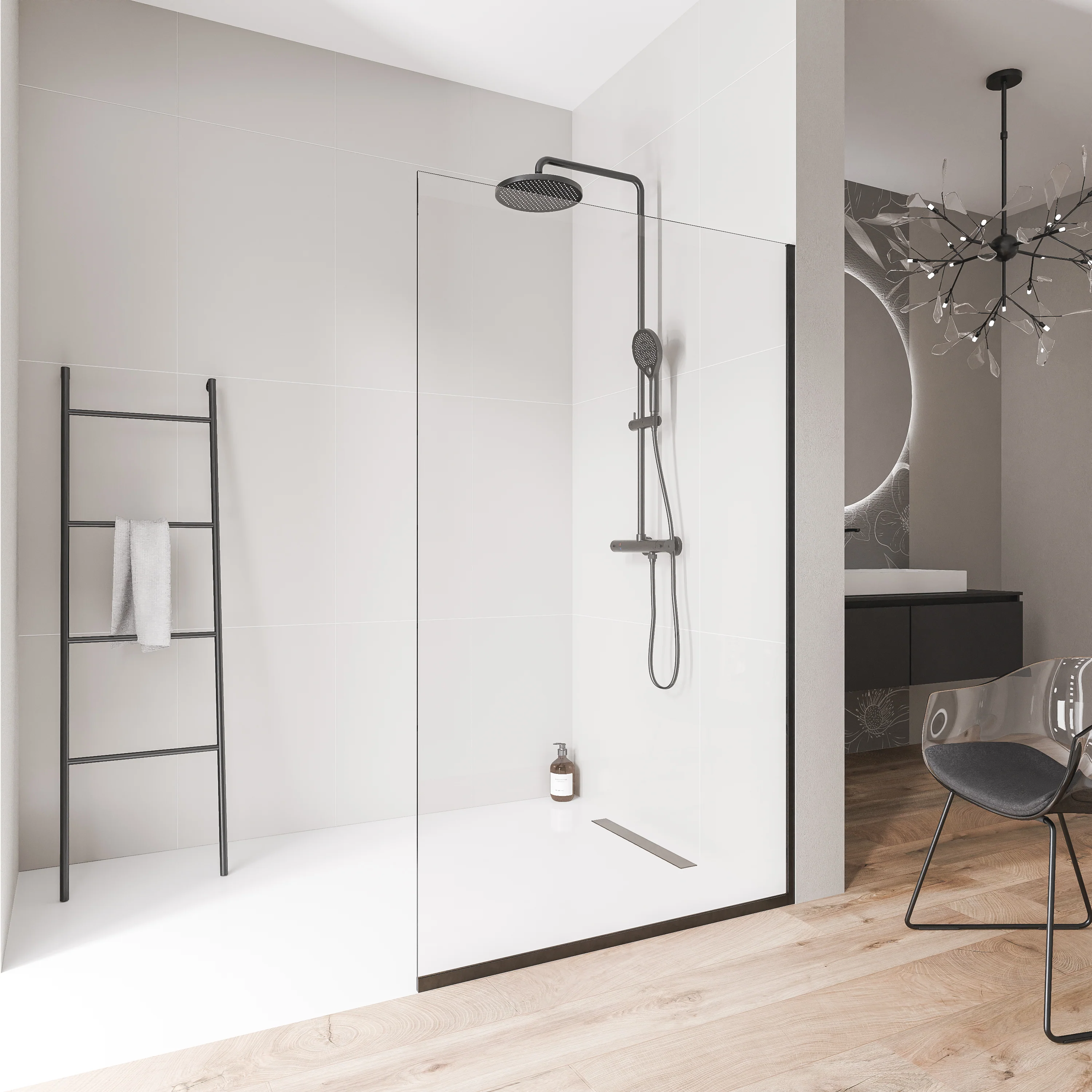 Ścianka prysznicowa Walk-In EX102 - Image 4