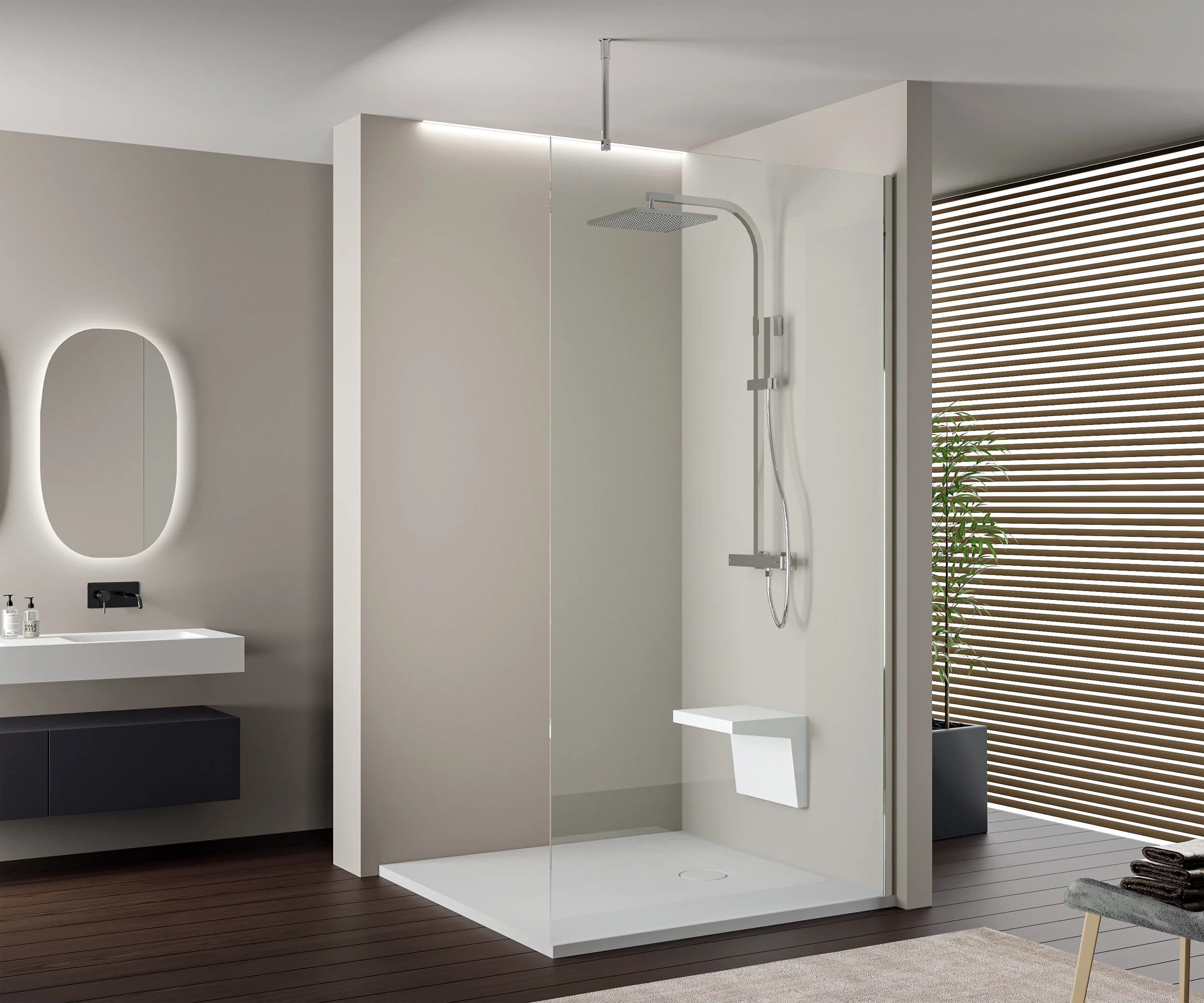Ścianka prysznicowa Walk-In EX103 - Image 4