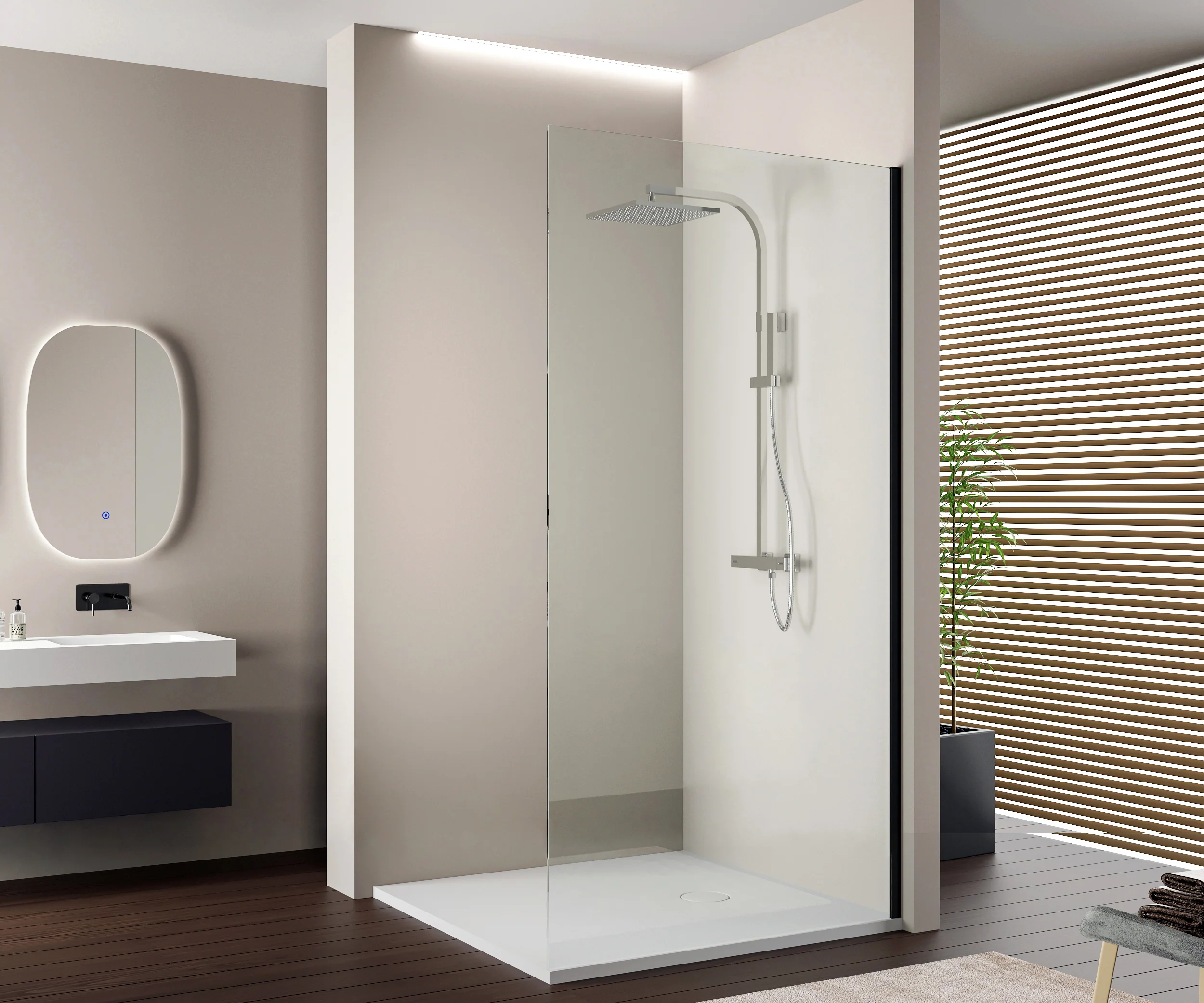 Ścianka prysznicowa Walk-In EX103 - Image 6