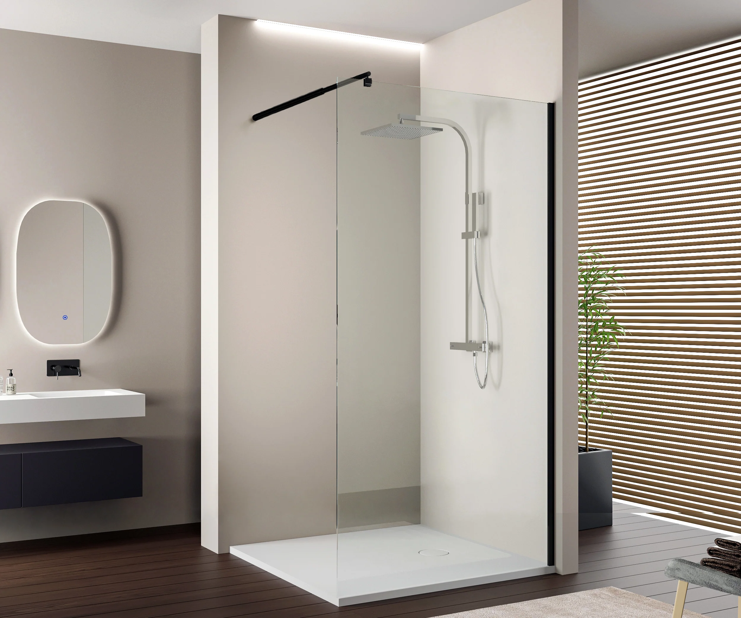 Ścianka prysznicowa Walk-In EX103 - Image 7