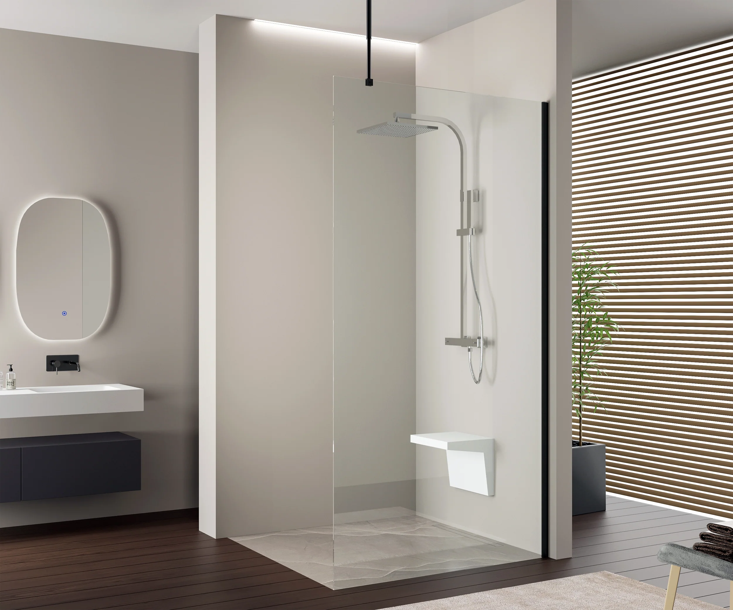 Ścianka prysznicowa Walk-In EX103 - Image 9