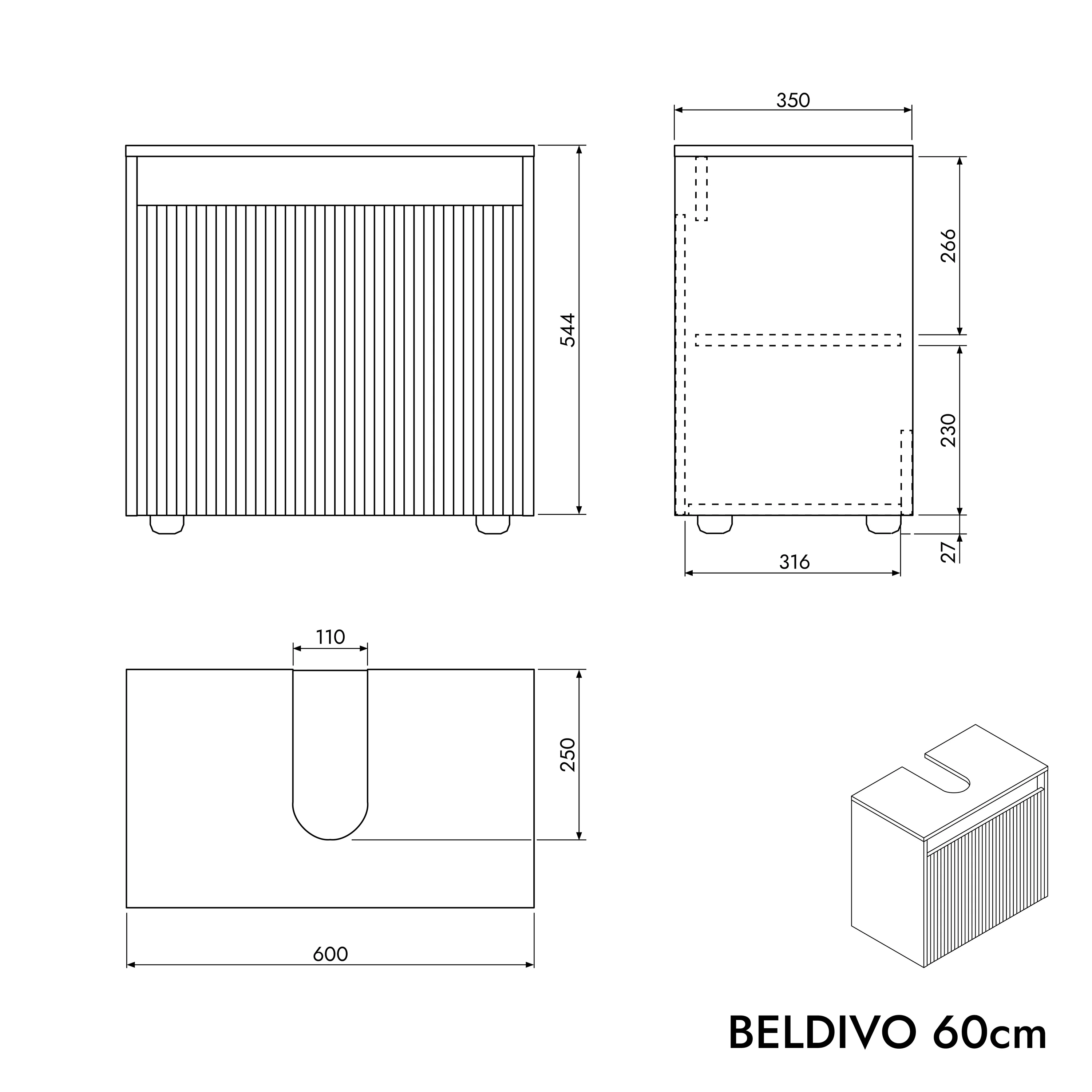 Szafka pod umywalkę BELDIVO 60 cm - Image 24