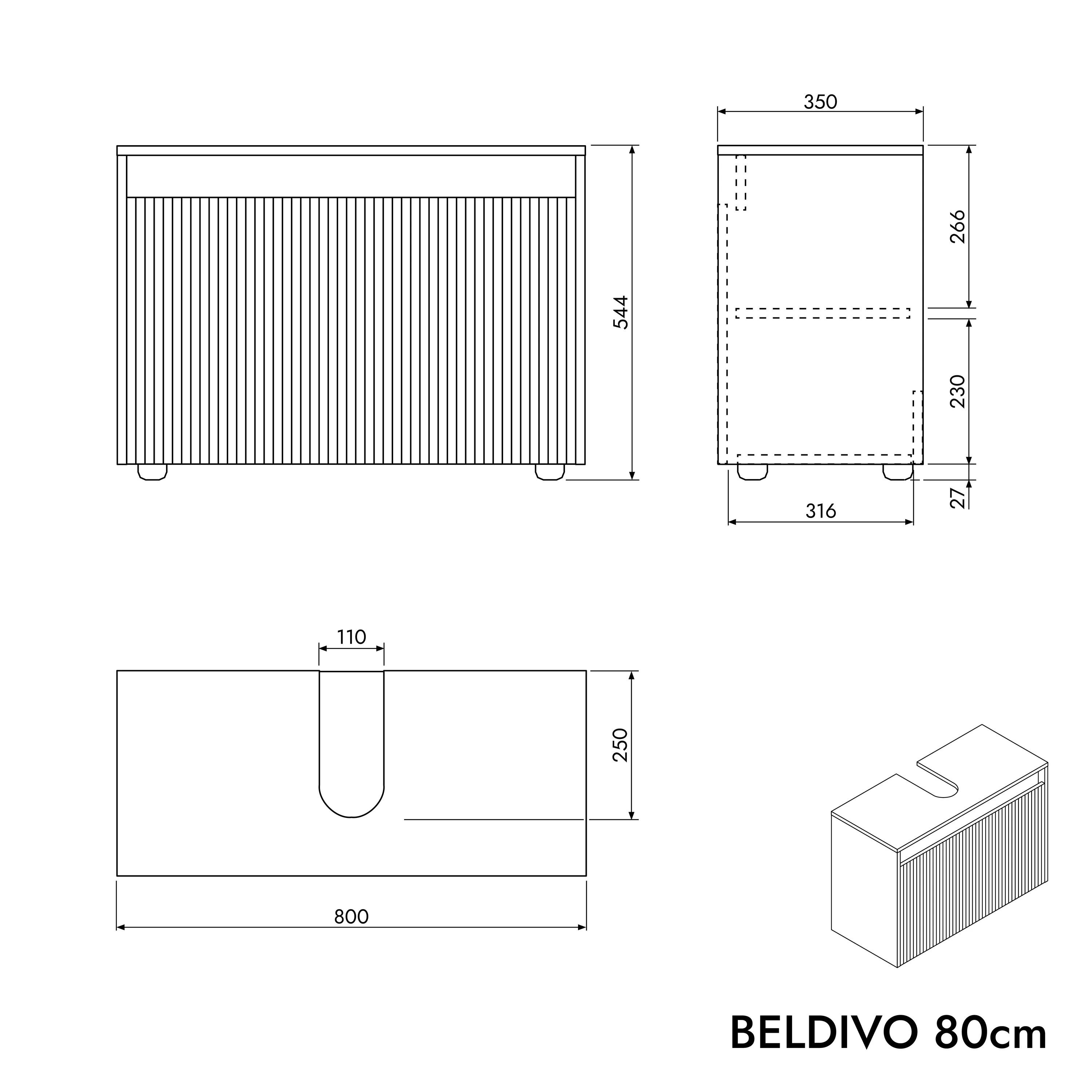 Szafka pod umywalkę BELDIVO 80 cm - Image 24